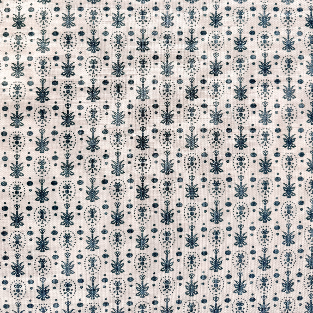 Annsley Cornflower on Oyster Fabric