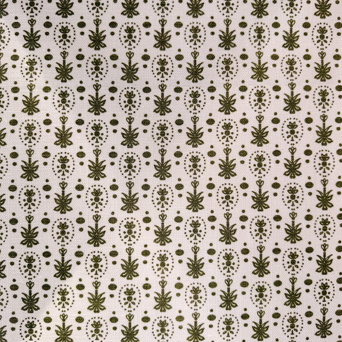 Annsley Olive on Oyster Fabric