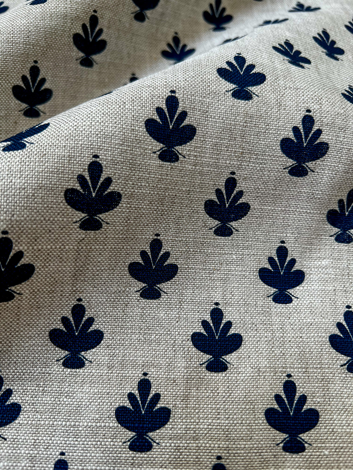 Greige Textiles’ Adeline — a magnolia-inspired botanical print that highlights the sculptural elegance of this floral form in full bloom.