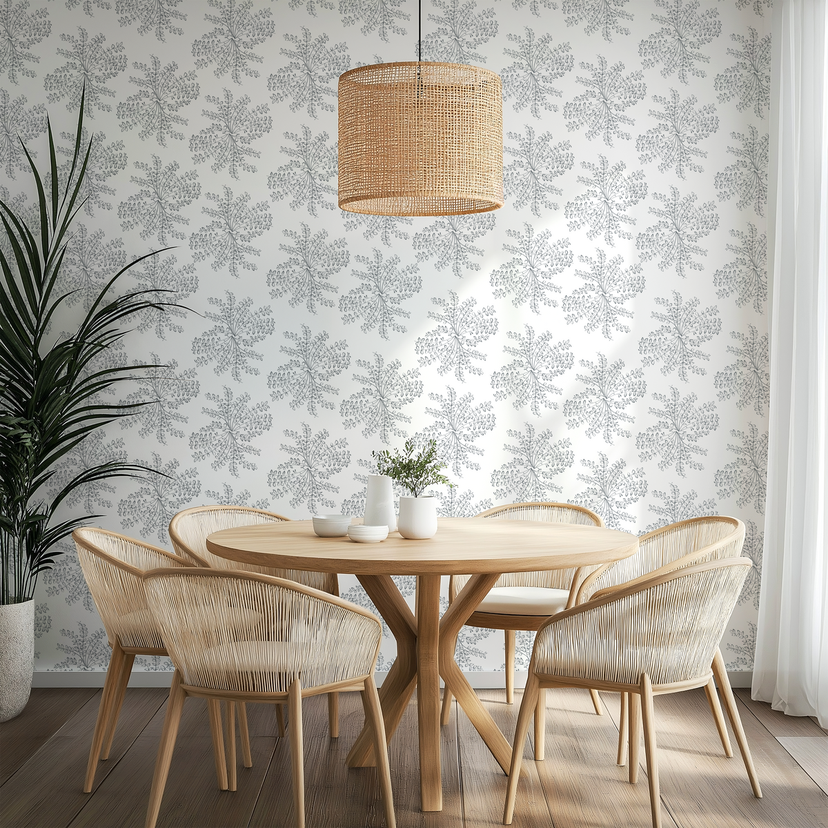 Ashby floral wallpaper by Greige Textiles — a hand-drawn pattern inspired by spring wildflowers, printed on smooth clay-coated paper for elevated interiors