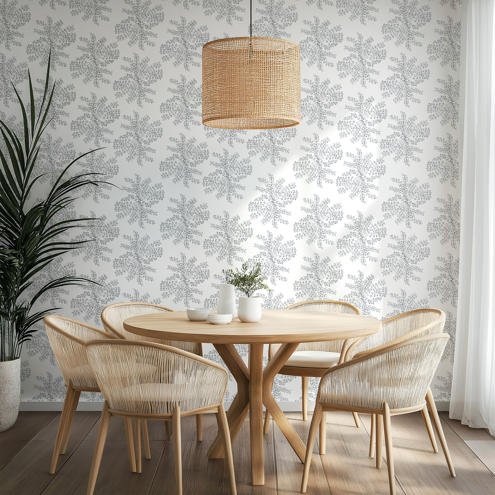 Ashby floral wallpaper by Greige Textiles — a hand-drawn pattern inspired by spring wildflowers, printed on smooth clay-coated paper for elevated interiors