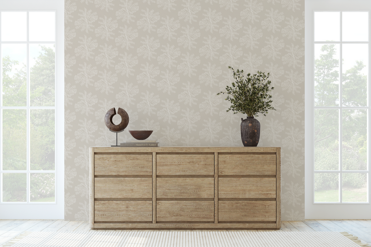 Ashby wallpaper — a modern botanical motif capturing the freeform beauty of wildflowers, created to bring a subtle organic touch to walls.