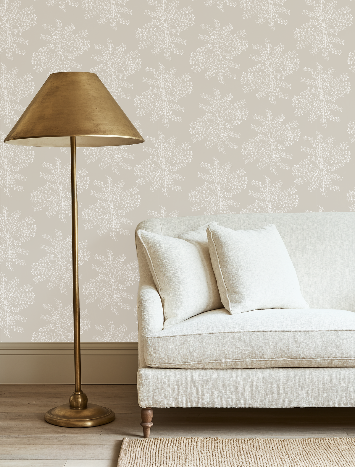 Ashby wallpaper — a modern botanical motif capturing the freeform beauty of wildflowers, created to bring a subtle organic touch to walls.