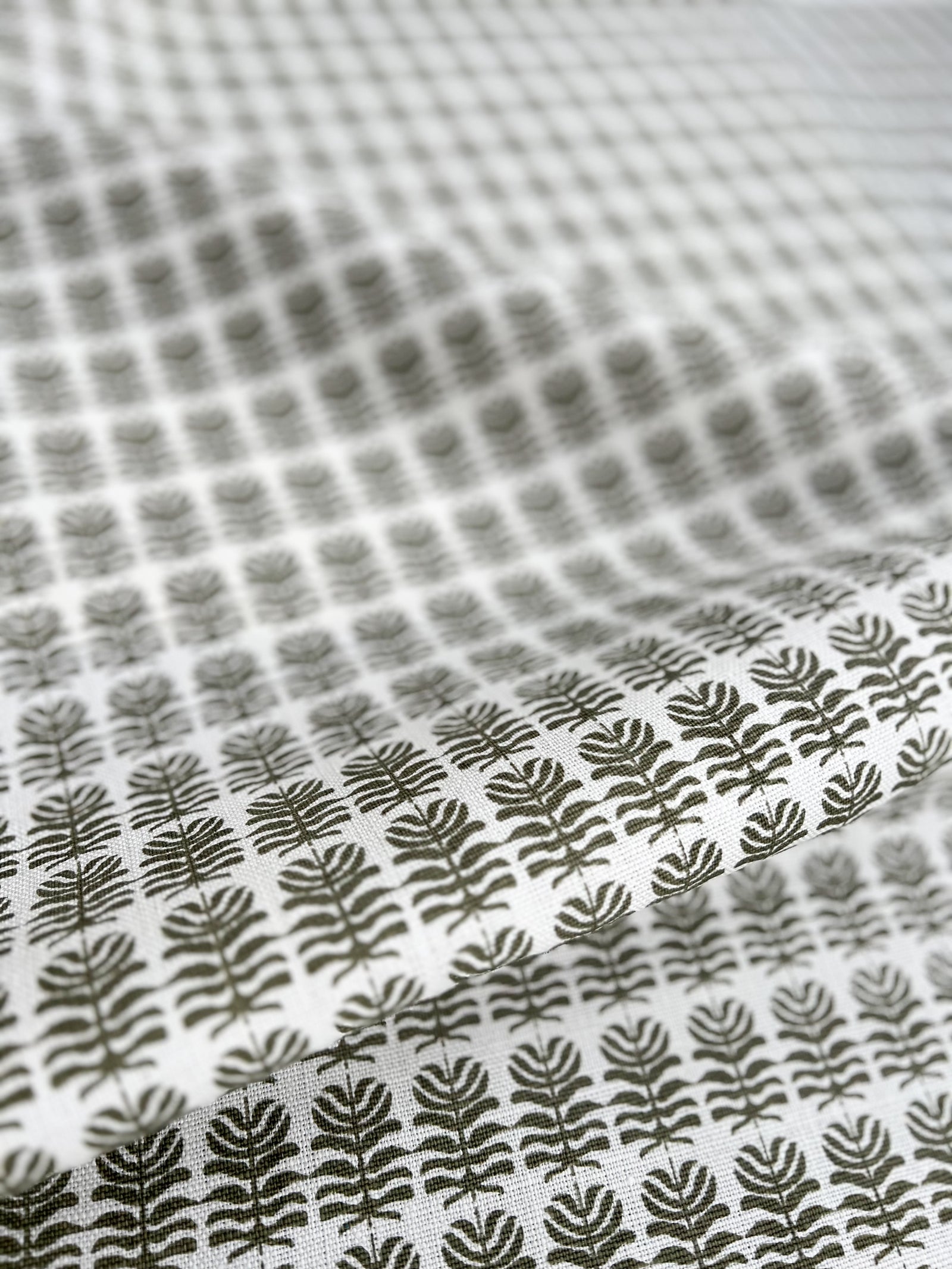 Clara floral print by Greige Textiles — combining timeless botanical motifs with soft cottage heritage charm, artisan printed on linen. to the trade