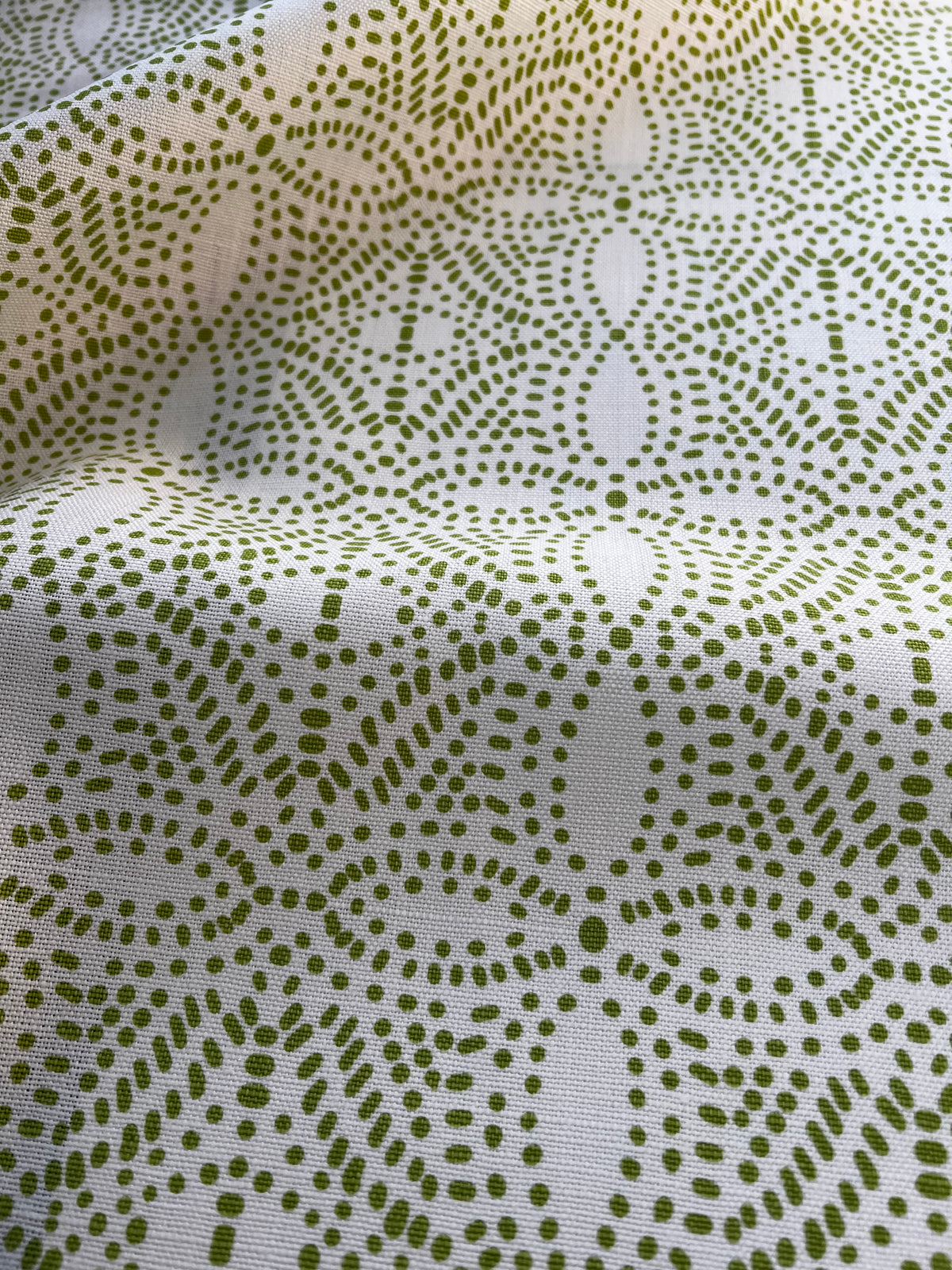 Dot botanical pattern greige textiles hand printed textiles to the interior Design trade