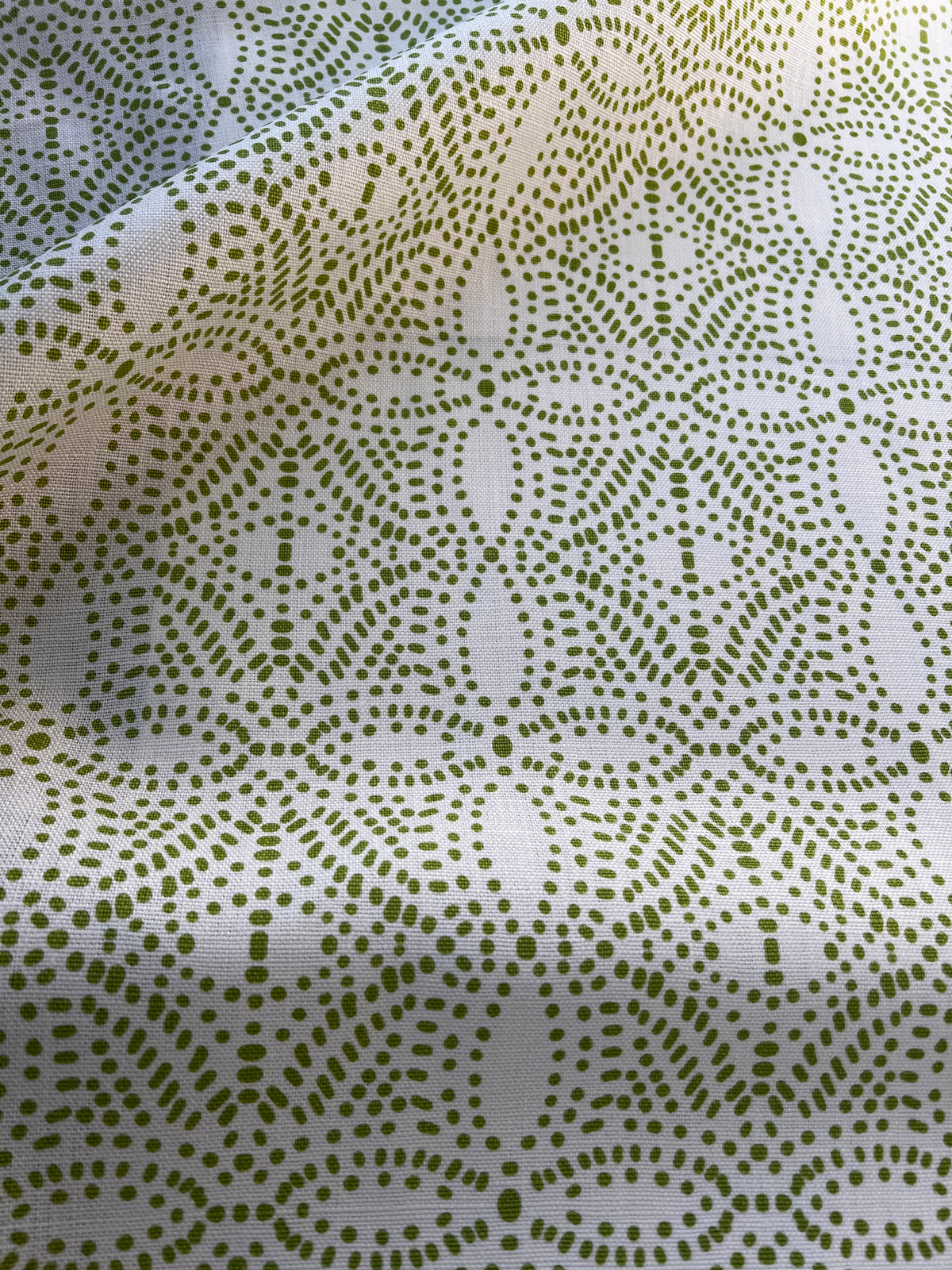 Dot botanical pattern greige textiles hand printed textiles to the interior Design trade