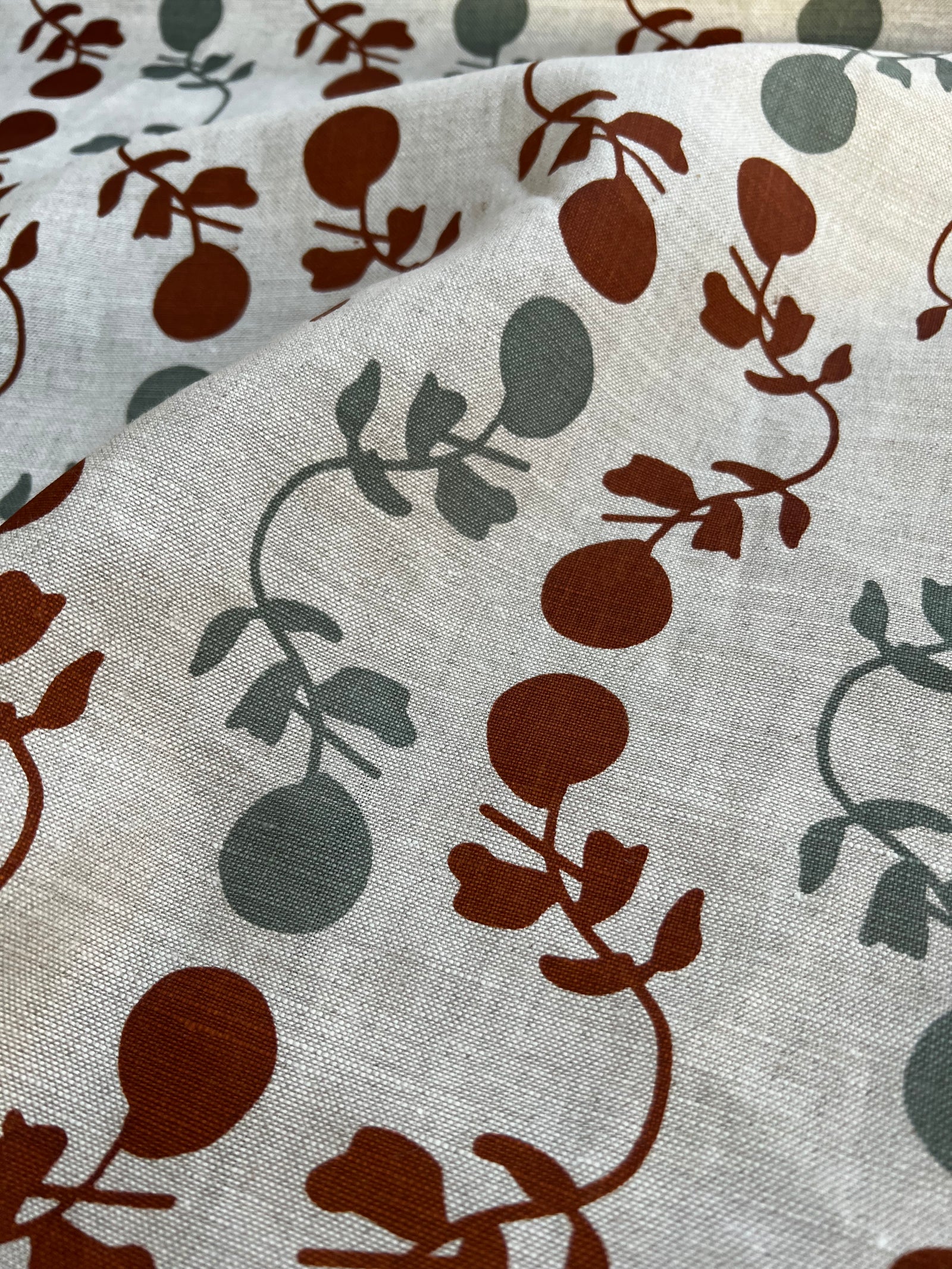 From bold florals to abstract motifs, Greige Textiles offers playful, handcrafted patterns on linen—made for layered and inviting spaces.