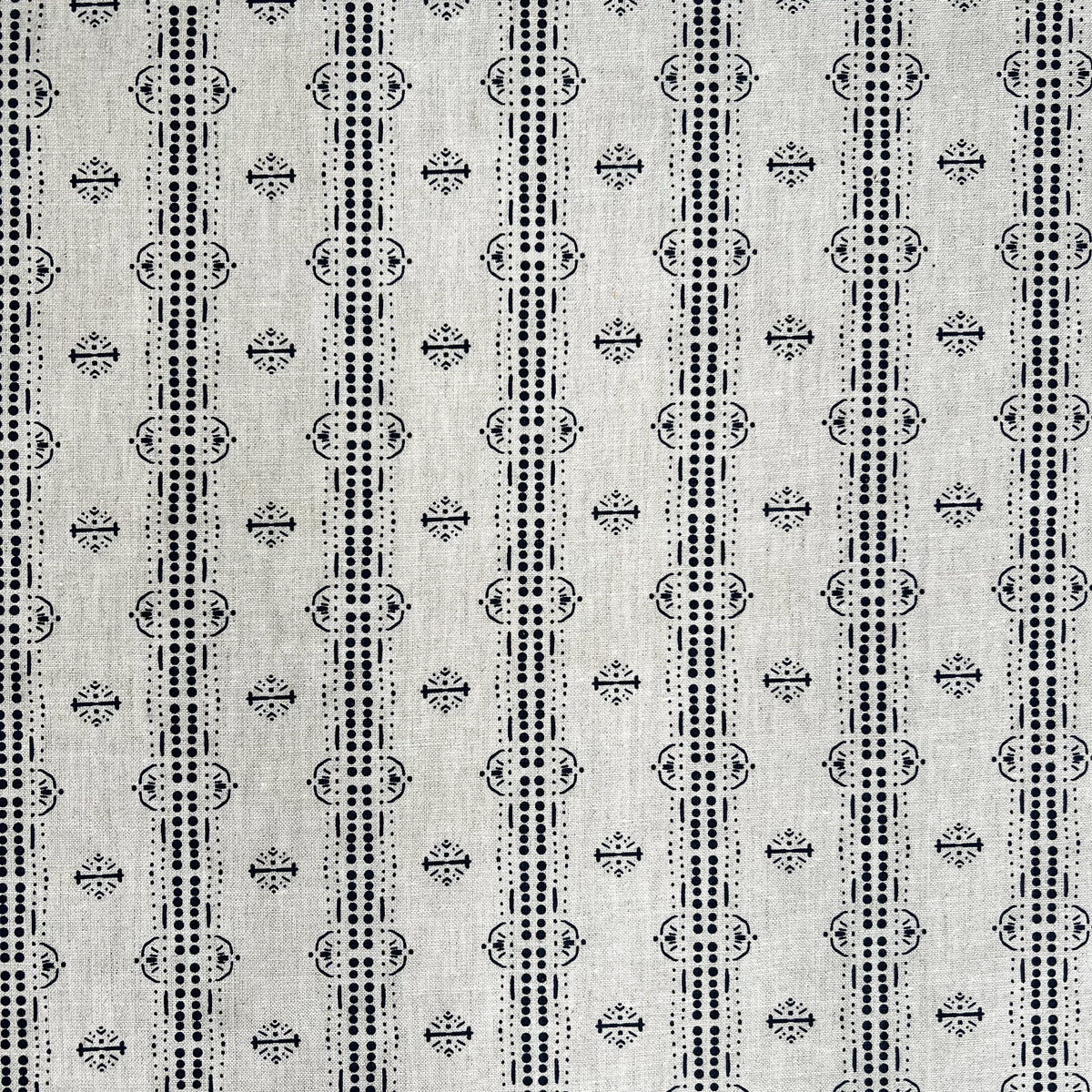 geometric, and dot pattern stripe greige textiles to the trade hand printed textiles Indigo and oatmeal linen fabric. Bring depth to your projects with Greige Textiles’ artisan-made fabrics and wallpapers.