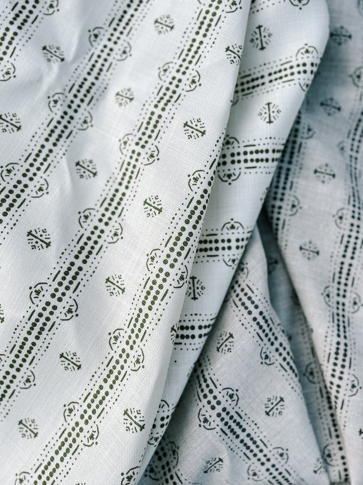 geometric, and dot pattern stripe greige textiles to the trade hand printed textiles army green and oatmeal linen fabric interior design