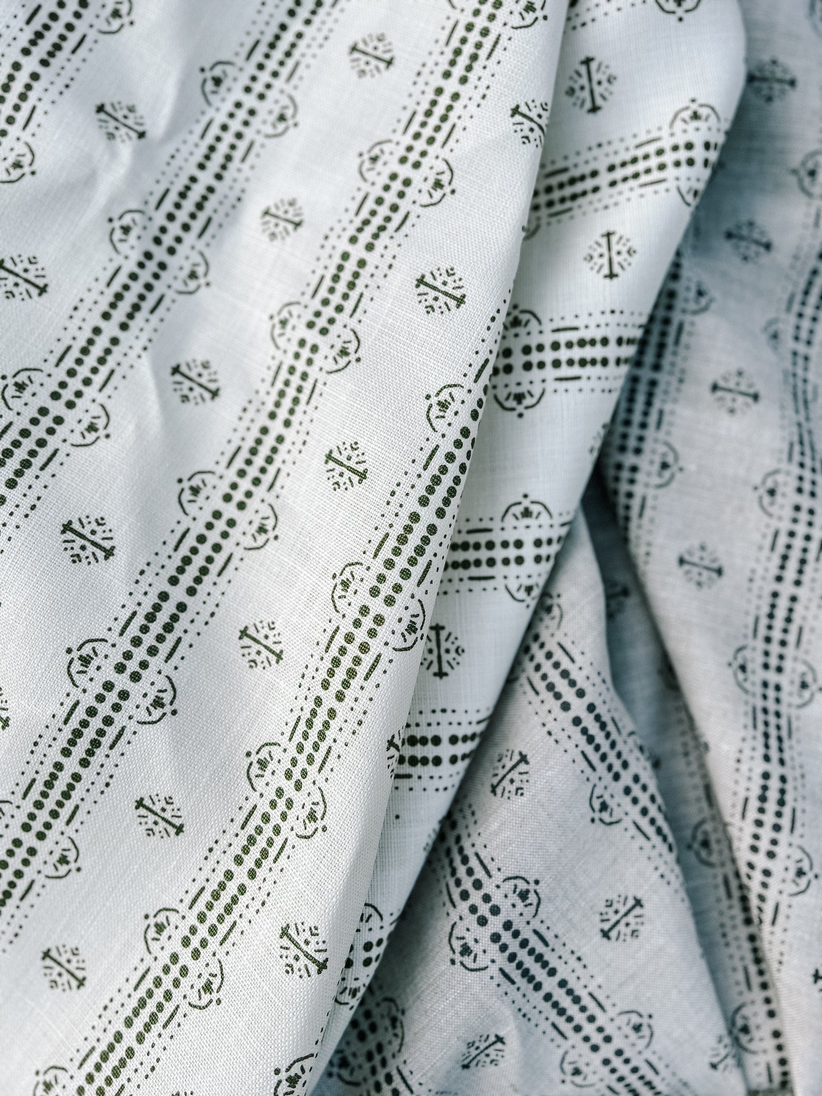 geometric, and dot pattern stripe greige textiles to the trade hand printed textiles army green and oatmeal linen fabric interior design