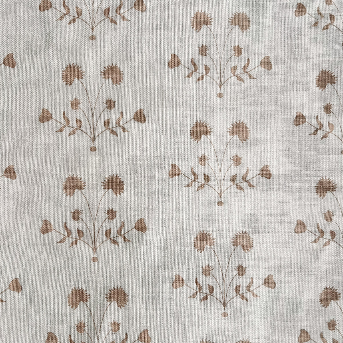 floral botanical pattern greige textiles hand printed textiles to the interior Design trade