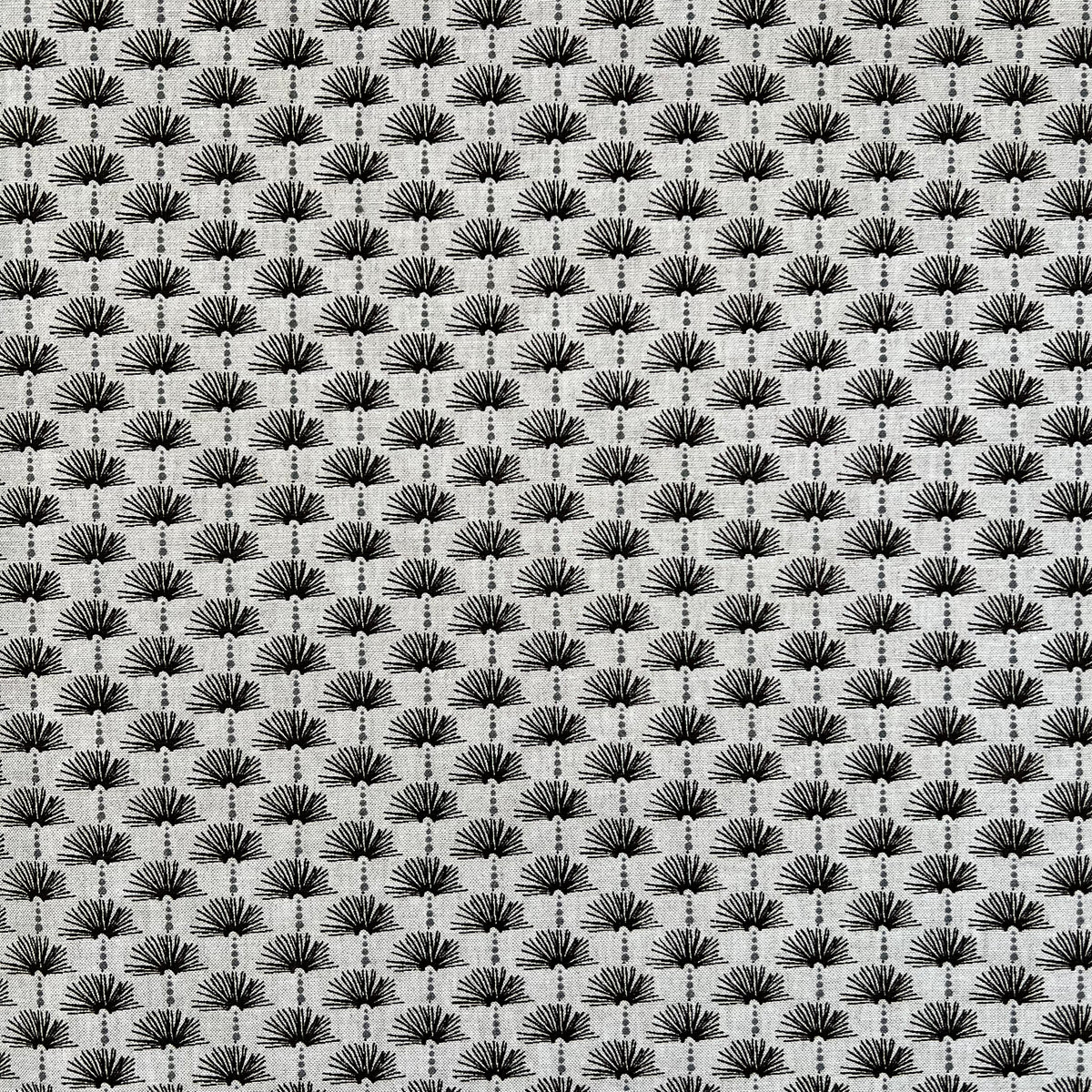 Nathalie Fabric Pepper and Azure on Oatmeal greige textiles Nathalie textile pattern – a gentle, Parisian-inspired design with historical detailing, perfect for custom drapery, upholstery, and soft furnishings