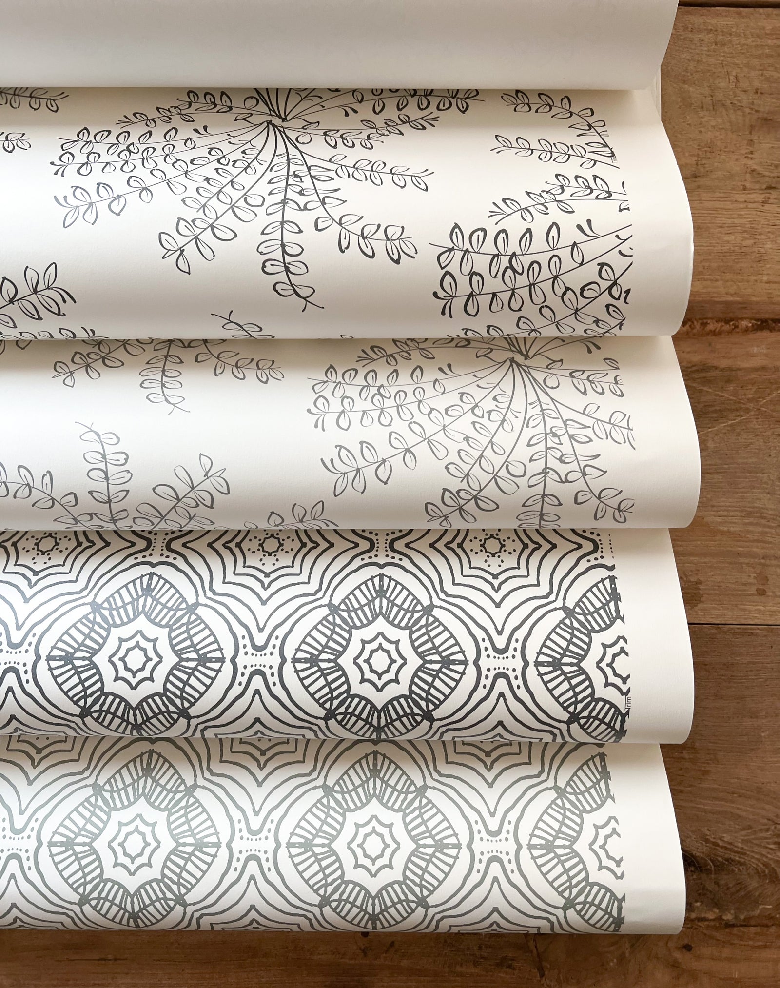 greige textiles wallpaper Ashby and Ciennese clay coat wallpaper printed in the USA