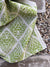 greige texties rhodes in grass on Oatmeal hand printed microbatch textiles