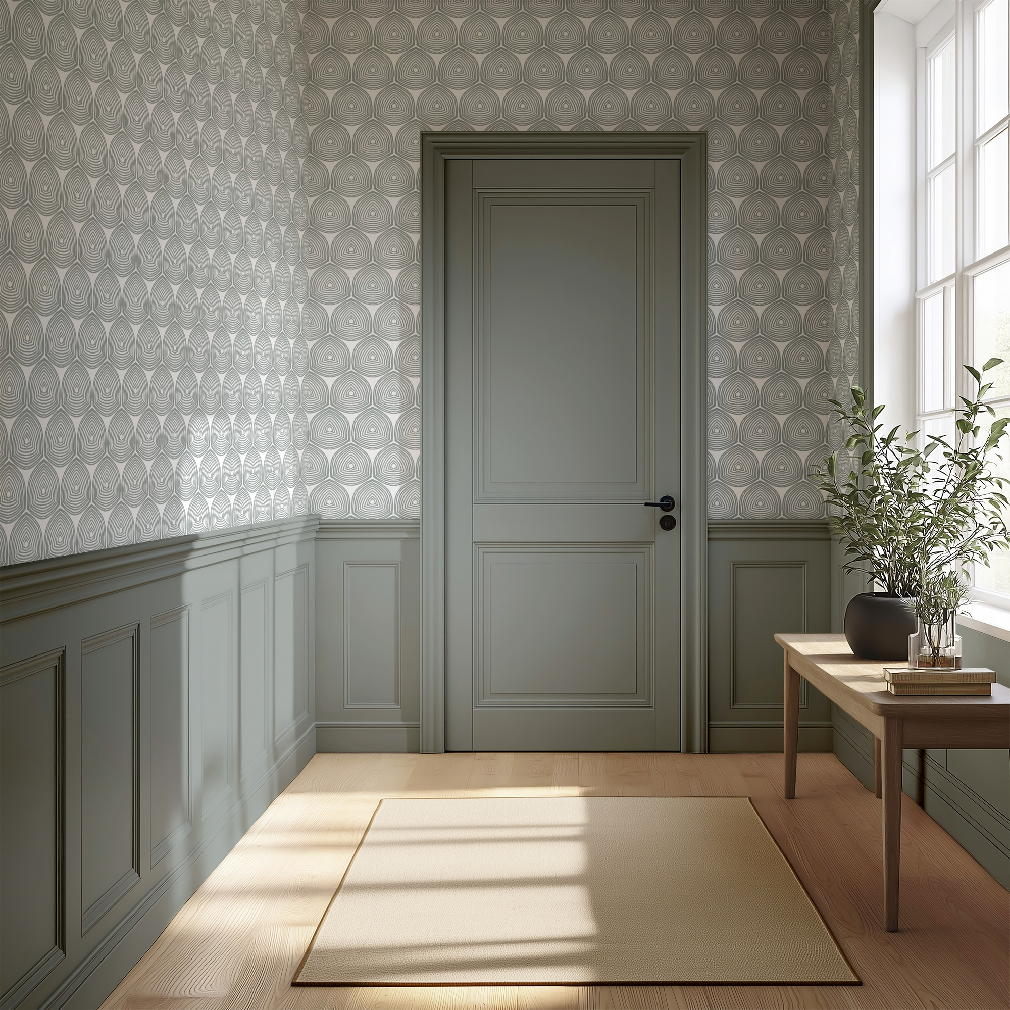 Greige Textiles wallcoverings: printed on paperweave for rich texture and elegant surface design