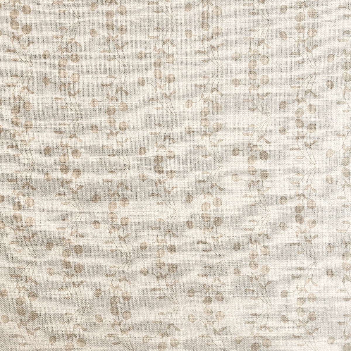 Hand-printed Bernadette textile — a soft, fruit-inspired botanical pattern suited for use in custom drapery, pillows, and residential upholstery.