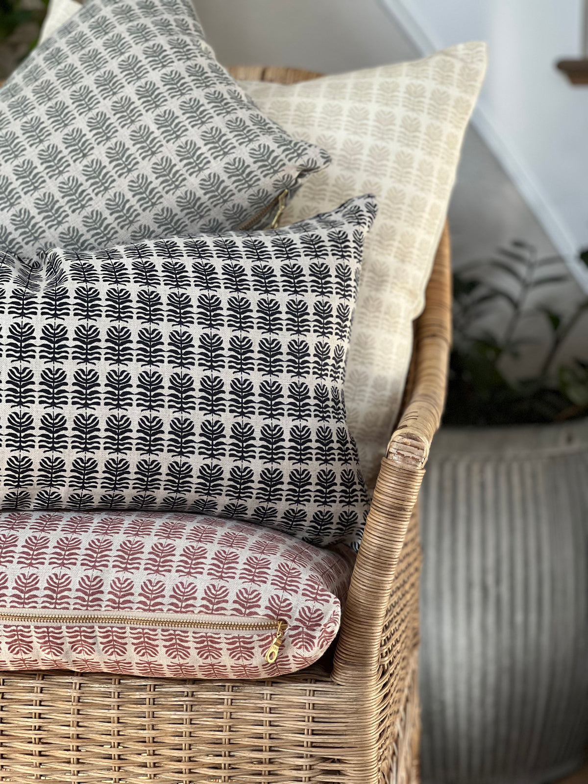 Greige Textiles Clara — a petite floral-inspired print that blends natural whimsy with a timeless, heritage sensibility, hand-printed on linen.