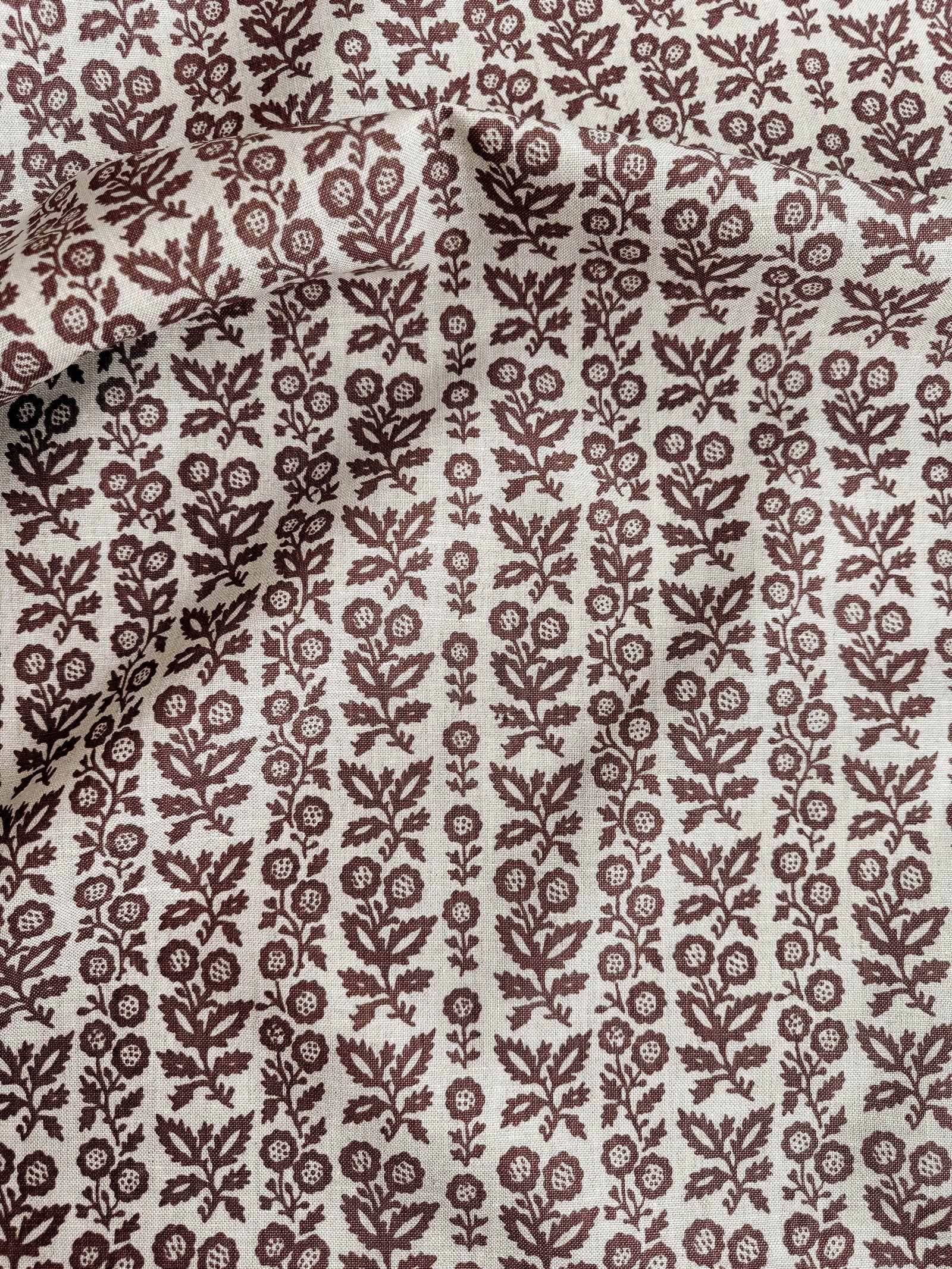 Clementine by Greige Textiles, a subtle vintage book cover inspired textile design discovered along Portobello Road