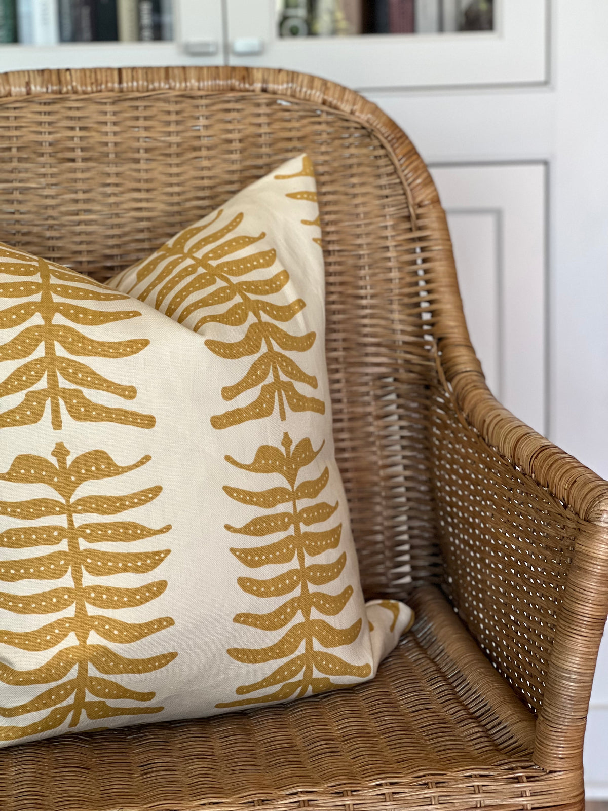 Greige Textiles Odette pattern—large-scale, hand-printed textile design inspired by oceanic kelp forests, perfect for dramatic drapery or statement upholstery.