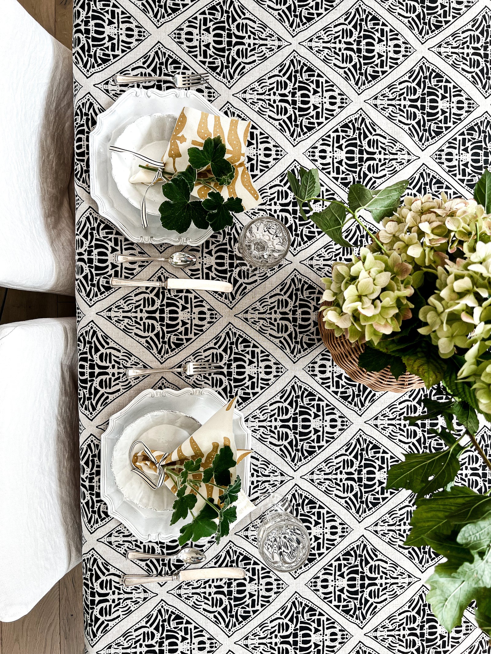 Hand-printed linen textiles from Greige—bold, heritage-inspired designs for interiors. Explore our full collection.