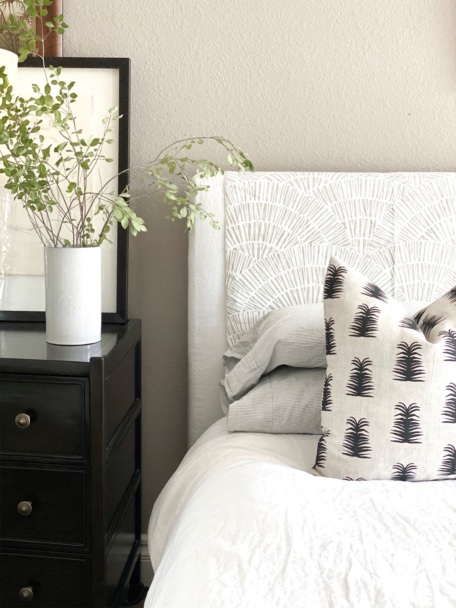 greige textiles handmade in California Ward Imogene micro batch textiles belgian Linen pillows and drapery fabric