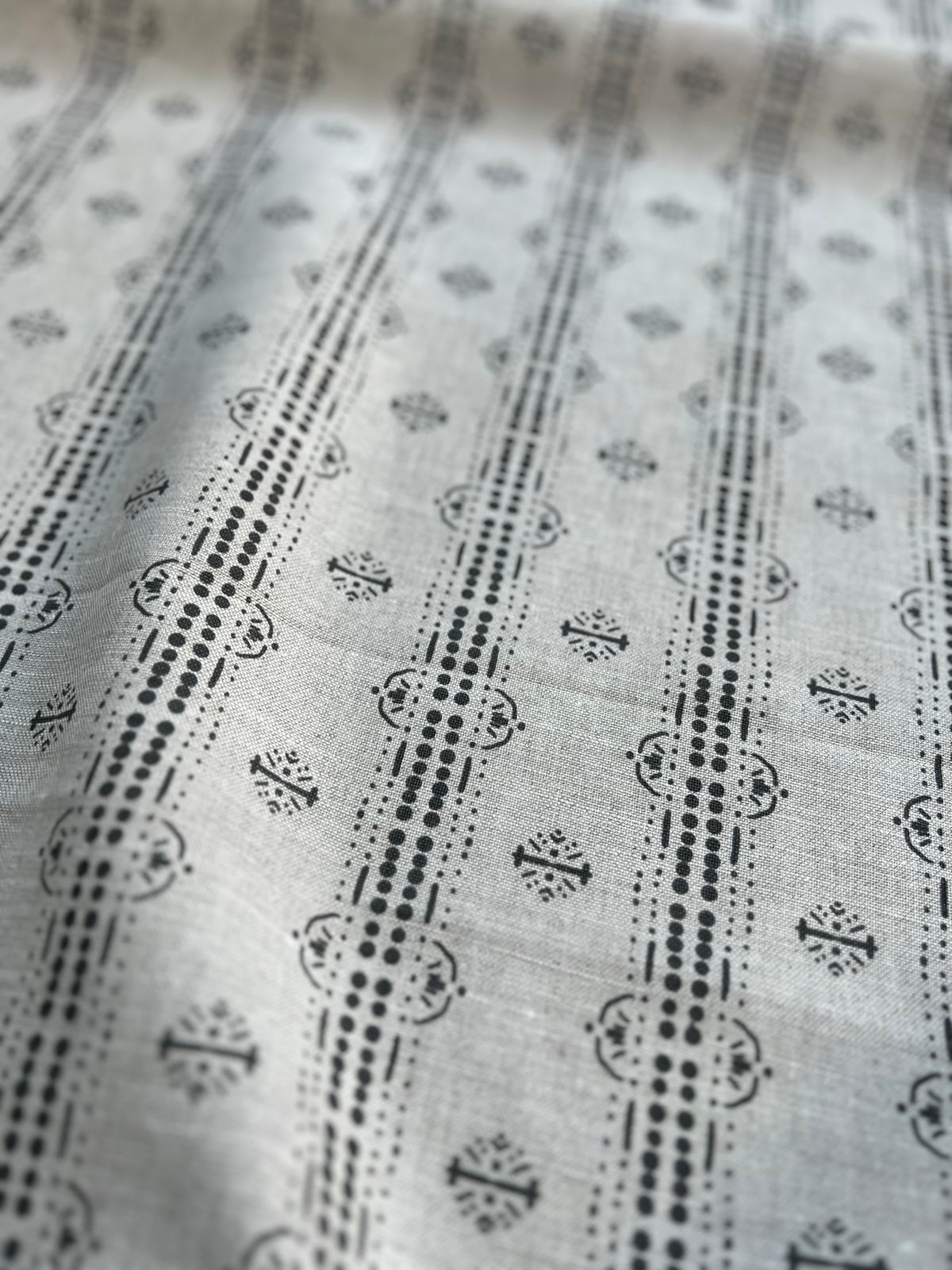 geometric, and dot pattern stripe greige textiles to the trade hand printed textiles army green and oatmeal linen fabric. Hand-printed by artisans, Greige Textiles&#39; fabrics and wallpapers add a refined touch to any interior.