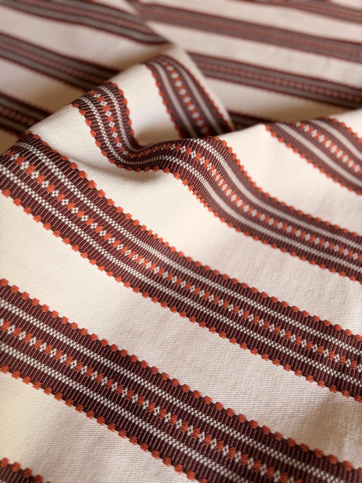 greige textiles Landry Stripe is inspired by a vintage French linen mattress ticking.  woven in the USA