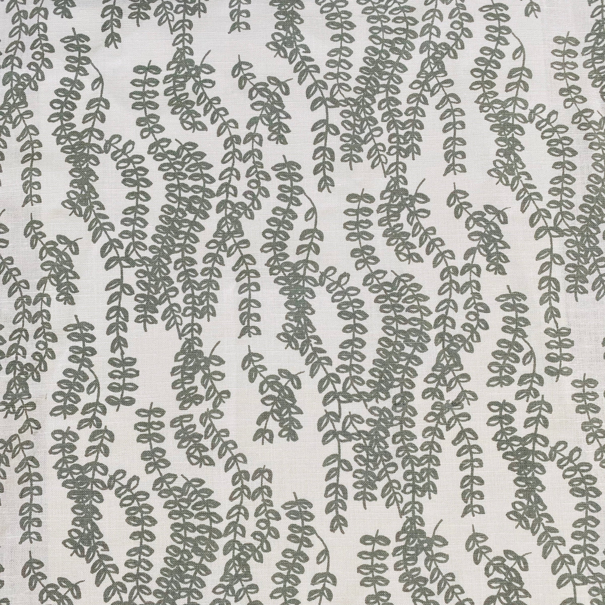 Antoinette trailing floral pattern by Greige Textiles — hand-printed on Belgian linen, inspired by generations of cultivated farmland and designed for the interior design trade.