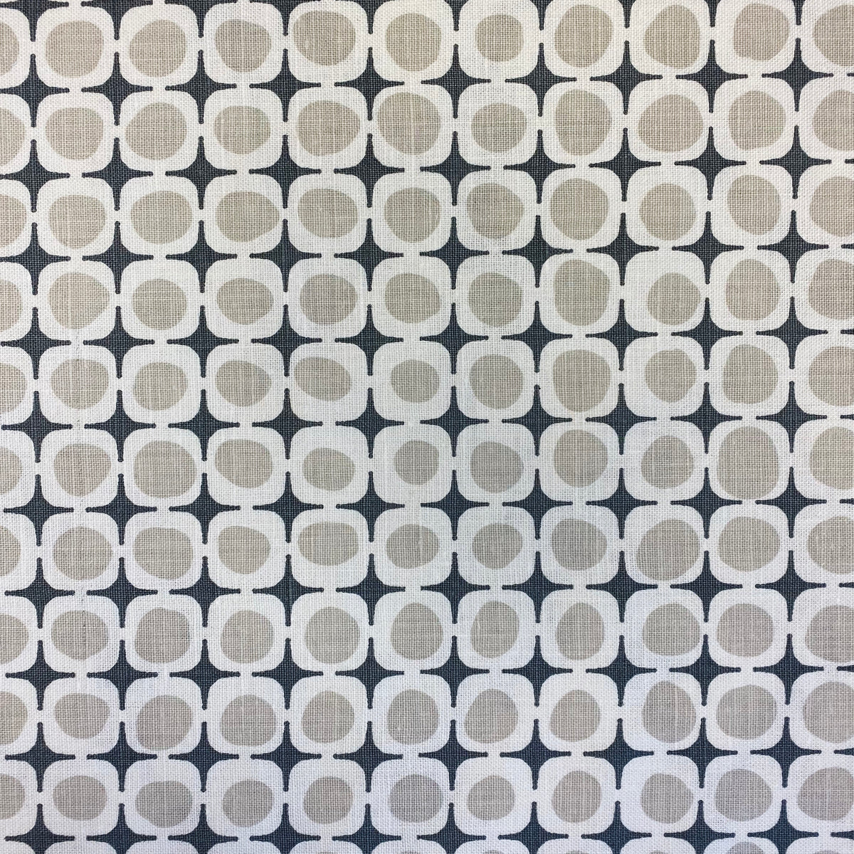 Avalon textile pattern by Greige Textiles — a geometric print inspired by the lines of Folly Beach Pier and the reflective light of high tide, screen printed on Belgian linen.