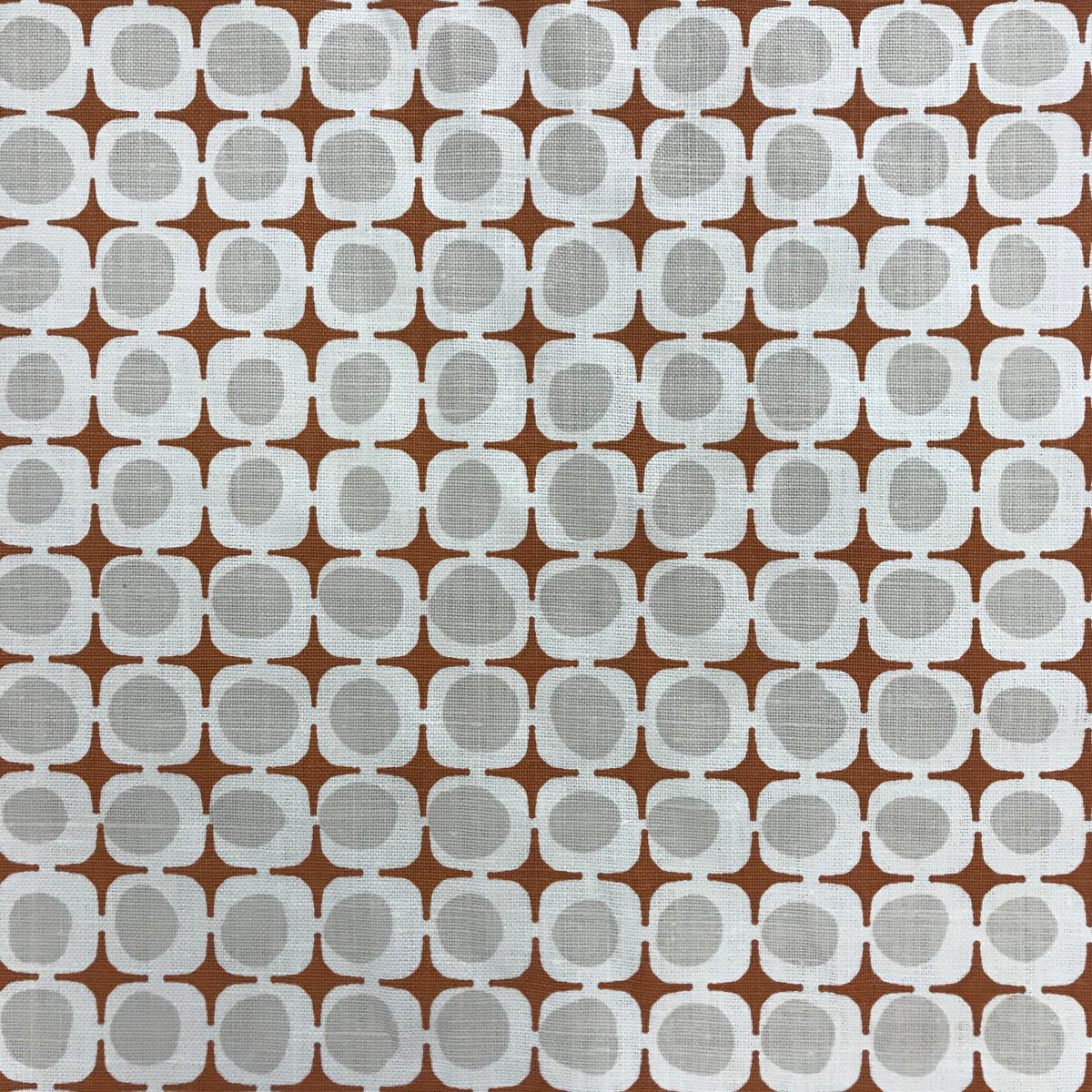 Avalon pattern — a screen printed linen textile with a structured yet organic form, inspired by shoreline piers and shifting coastal light.