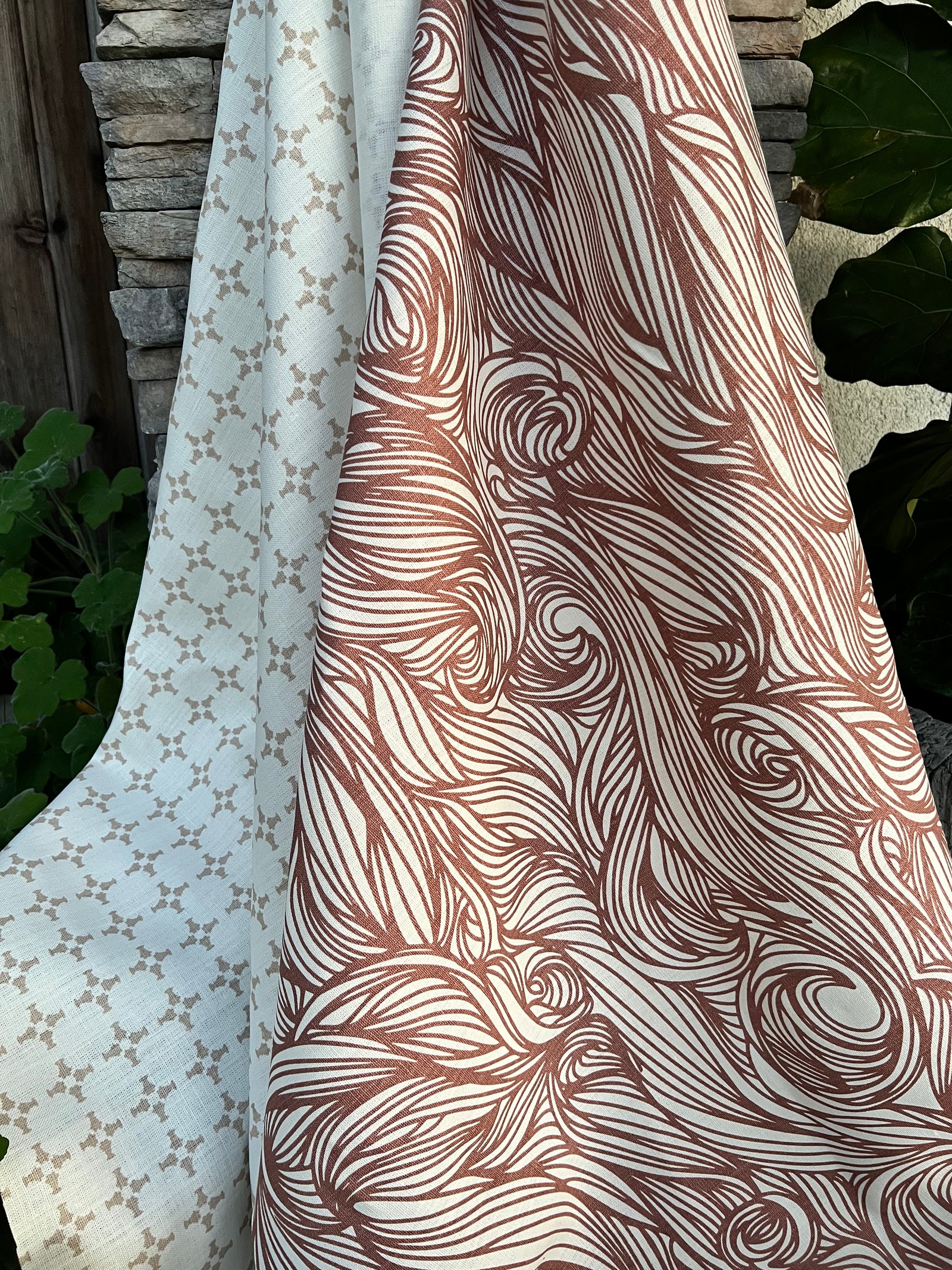 Greige Textiles blends bold color and heritage design in hand-printed linen fabrics and wallpapers—crafted for thoughtful interiors.