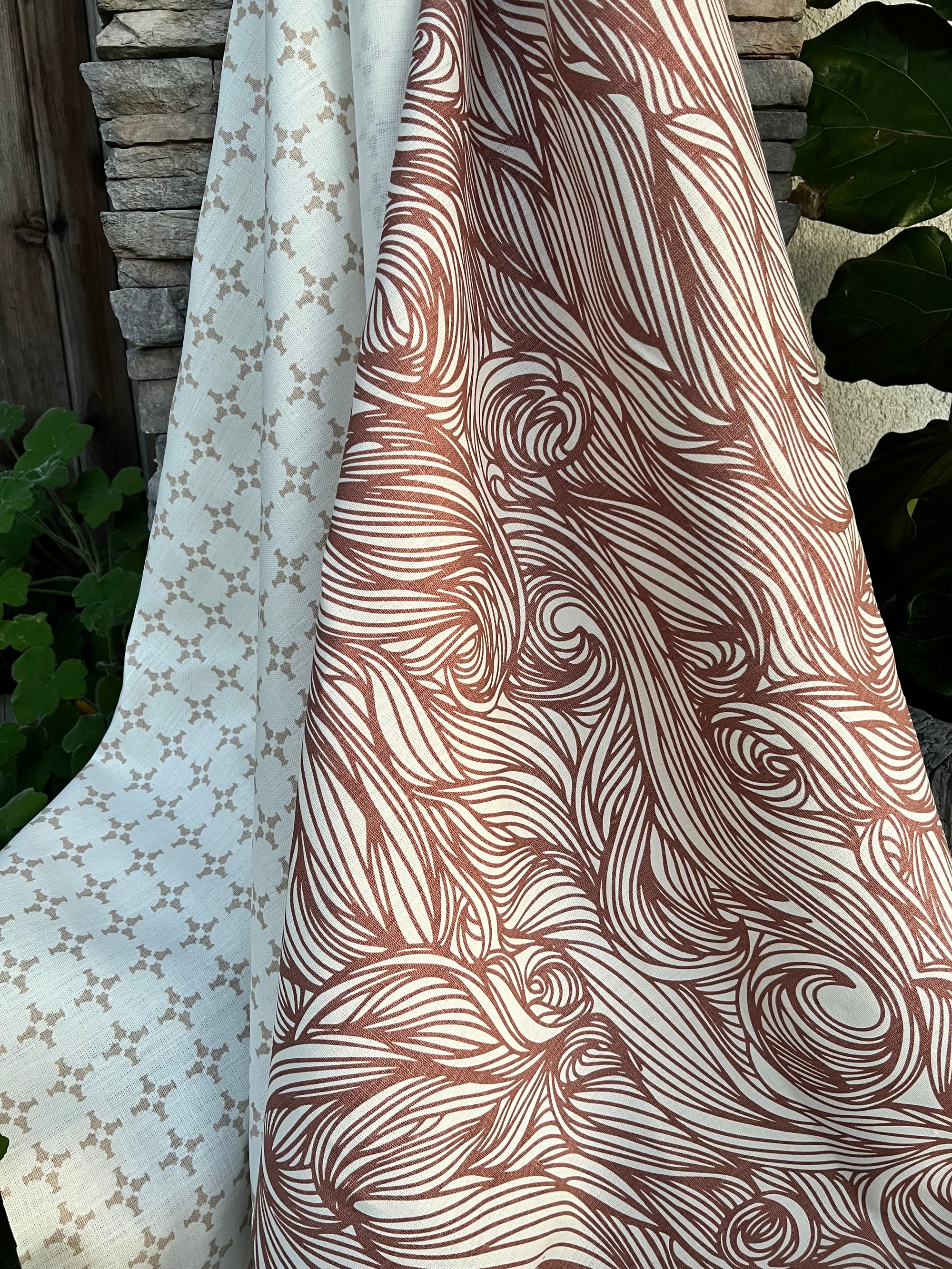 Greige Textiles blends bold color and heritage design in hand-printed linen fabrics and wallpapers—crafted for thoughtful interiors.