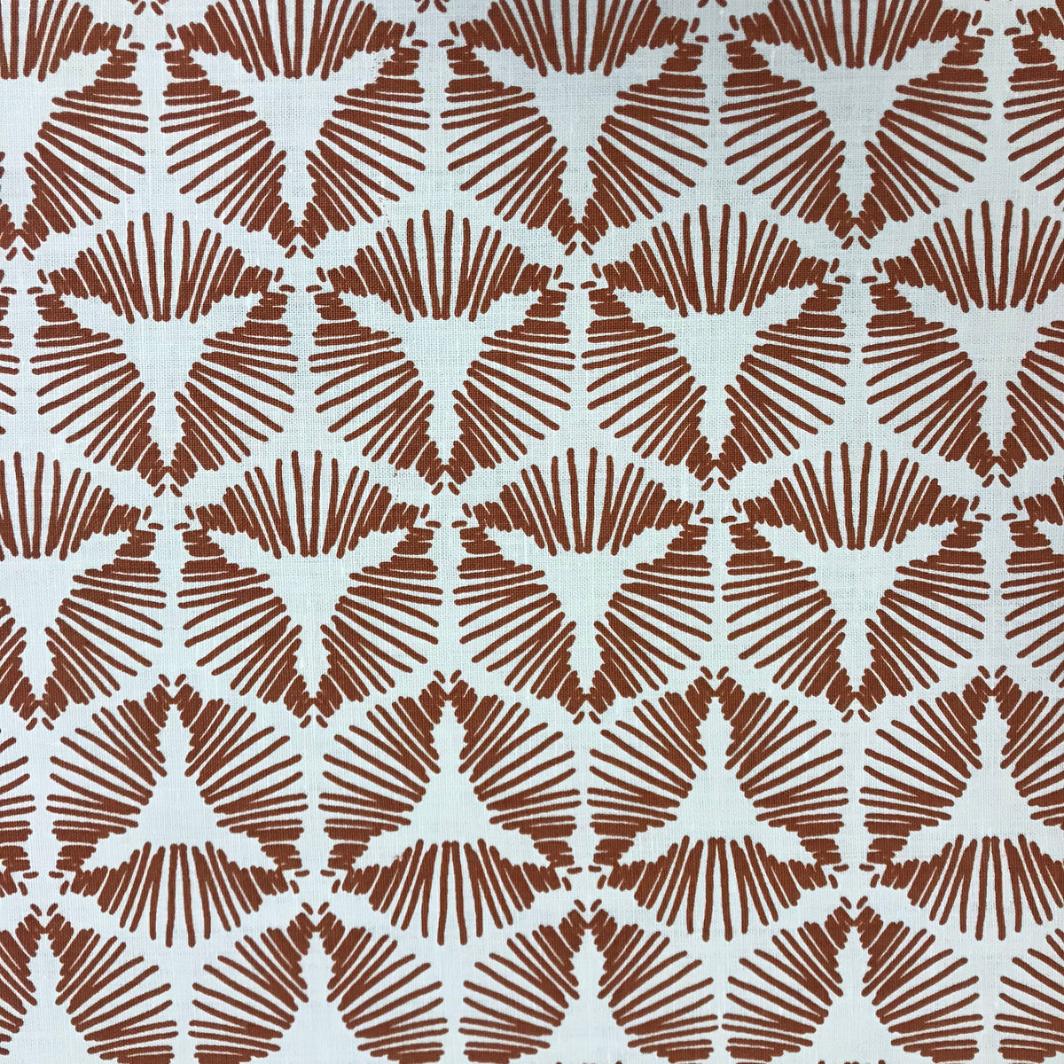 Cie Burnt Orange on Oyster greige textiles