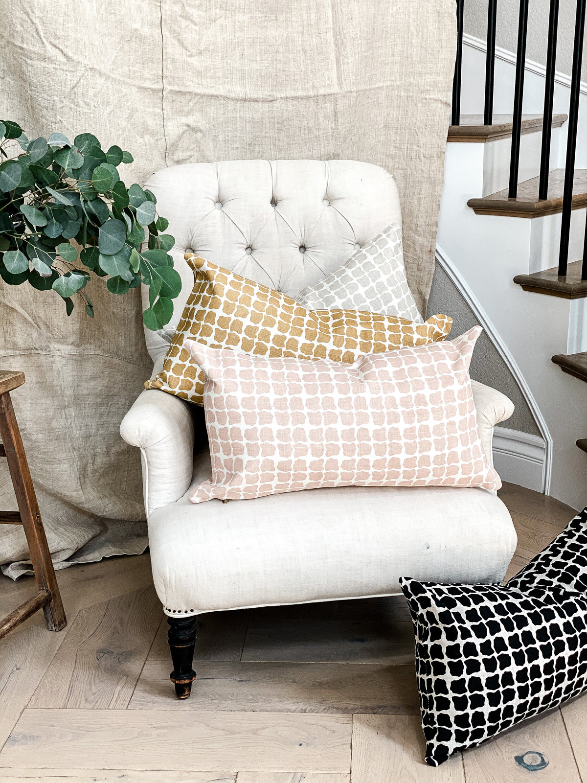 Discover new heritage patterns from Greige Textiles—hand printed on linen and perfect for interiors full of personality and charm.