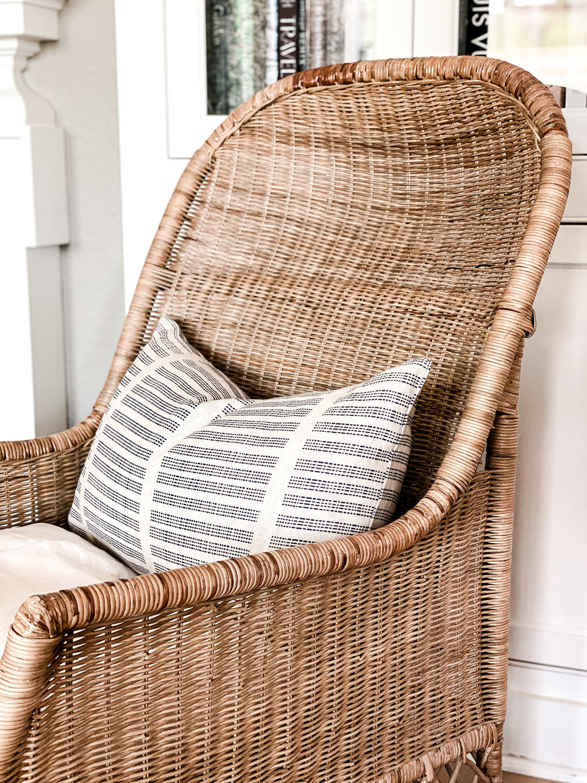 Perche by Greige Textiles – modern geometric linen pattern, hand printed for refined interiors, perfect for designers creating custom furniture and window coverings.