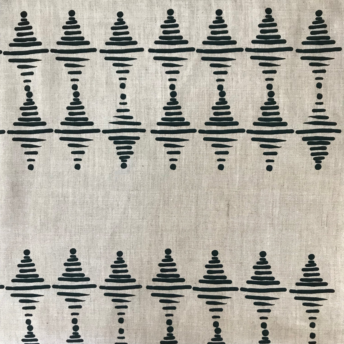 Stacked fabric Dublin on Oatmeal greige textiles From bold florals to abstract motifs, Greige Textiles offers playful, handcrafted patterns on linen—made for layered and inviting spaces.