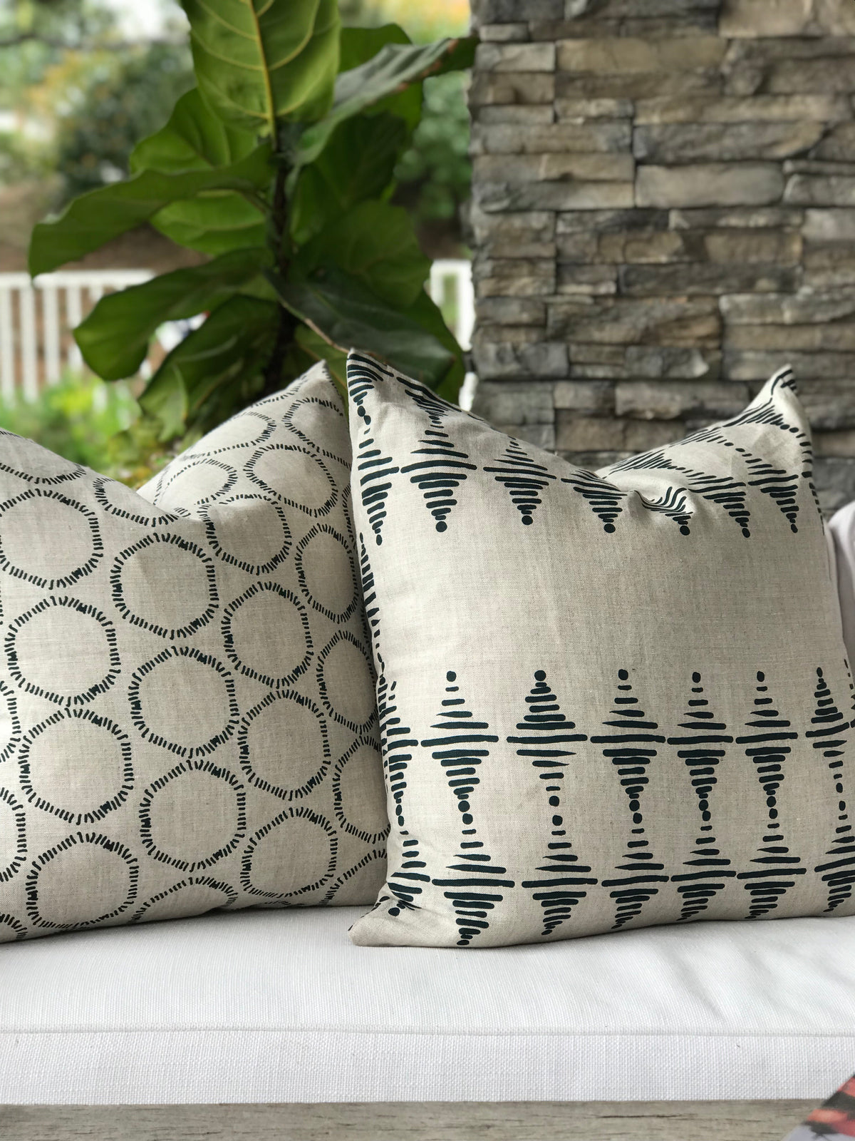 Stacked fabric Dublin on Oatmeal greige textiles orange county california greige textiles. Elevate your home with Greige Textiles&#39; lively collection of hand screen-printed linen fabrics and artisan wallpapers.