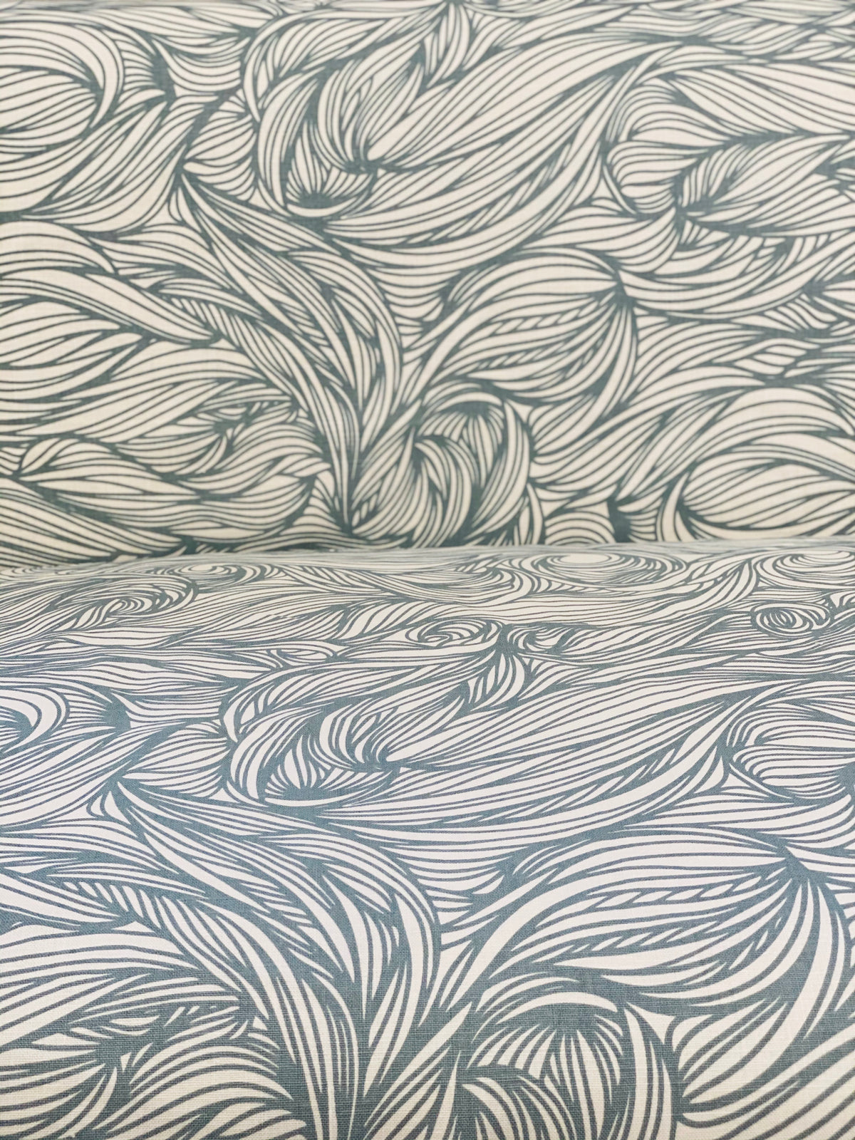 Elevate your home with Greige Textiles&#39; lively collection of hand screen-printed linen fabrics and artisan wallpapers