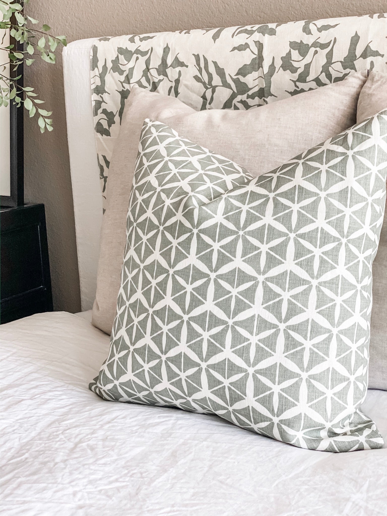 Elevate your home with Greige Textiles' lively collection of hand screen-printed linen fabrics and artisan wallpapers.