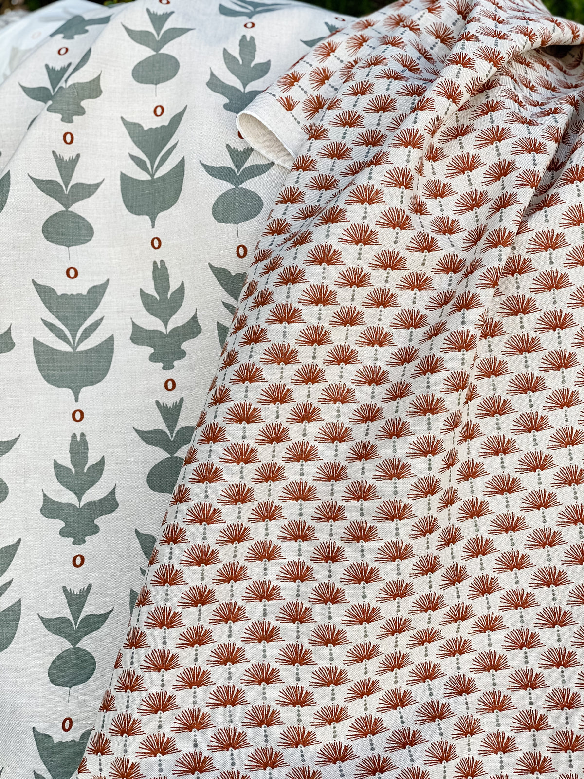 Greige Textiles’ Capri pattern features bold simplicity and historic inspiration, perfect for designers seeking balance and elegance in upholstery, window treatments, or custom décor.