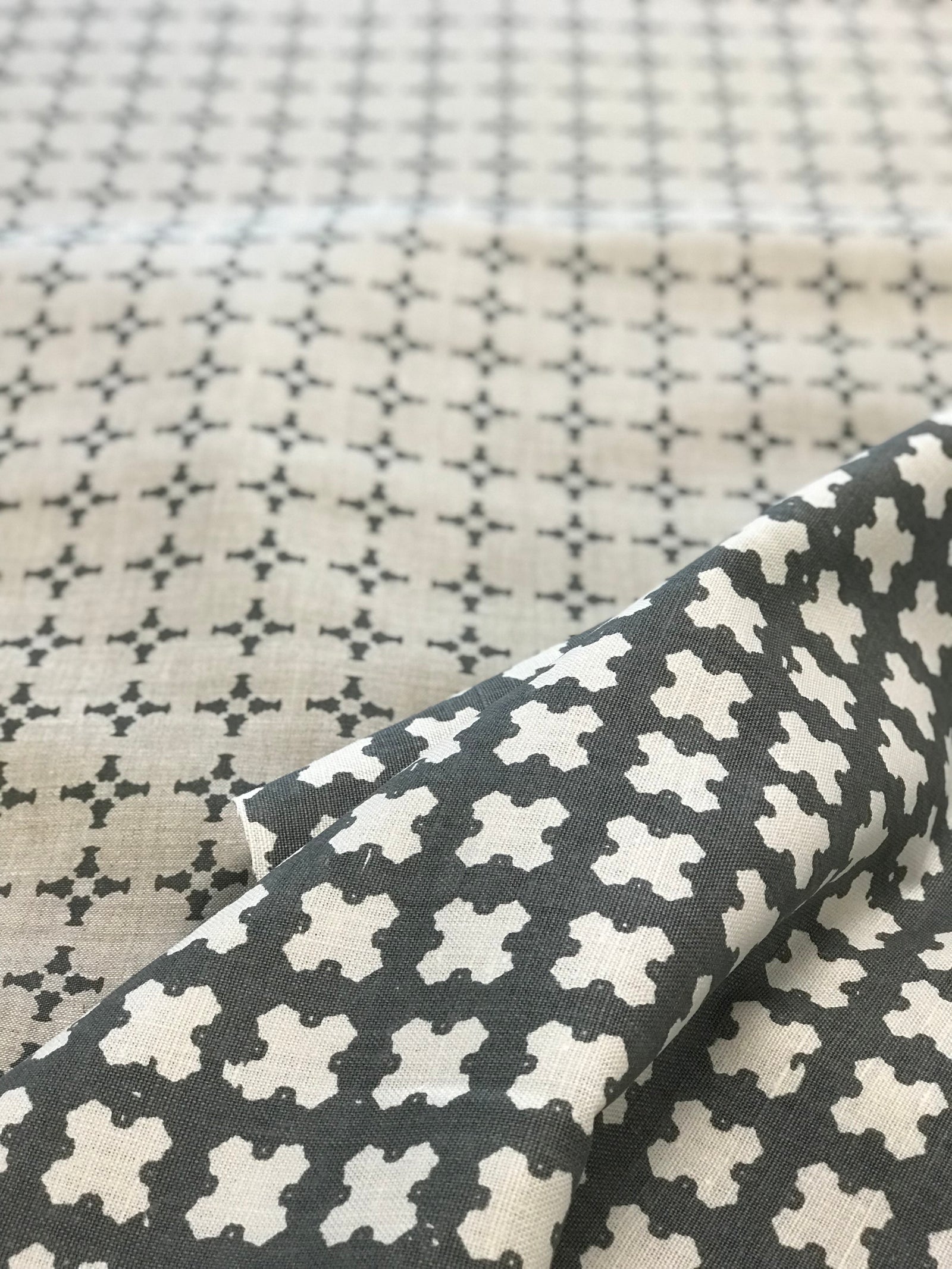 Explore Greige Textiles’ colorful linen fabrics and wallpapers—made by hand for curated interior design.