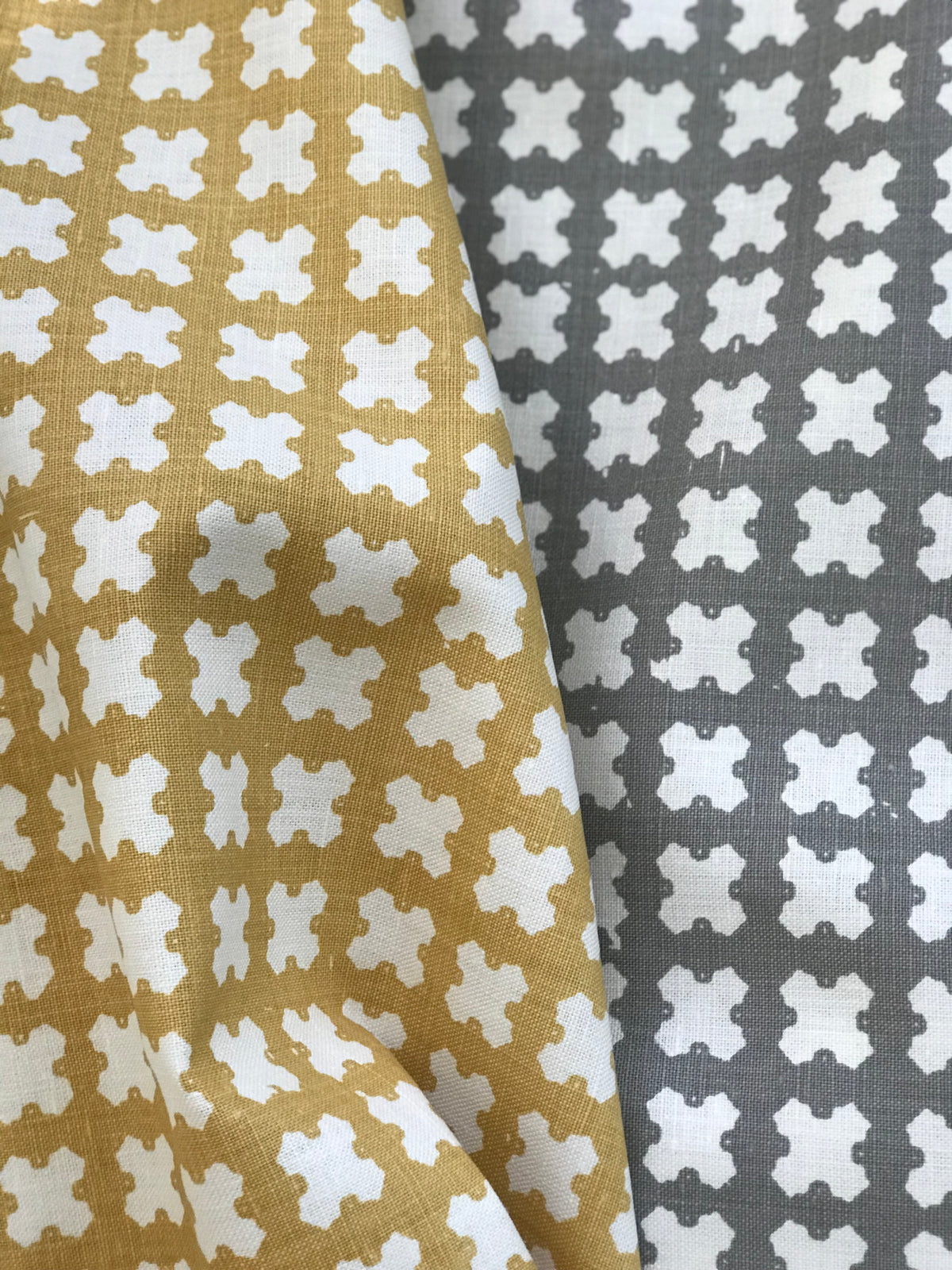 Bold, playful, and printed by hand—Greige Textiles’ linen designs bring your space to life. Visit us to explore.