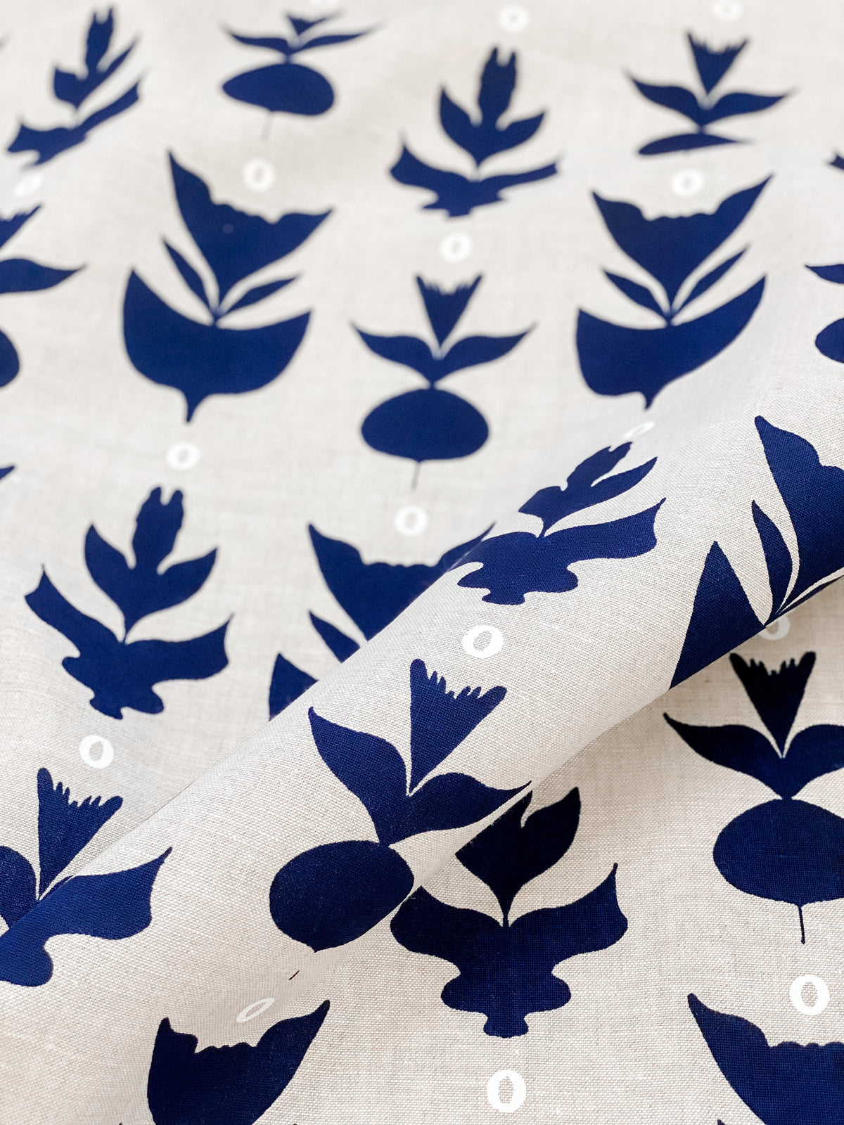 Inspired by Versailles topiaries, Capri is a graphic, hand printed design from Greige Textiles that blends natural form and refined structure for timeless interiors
