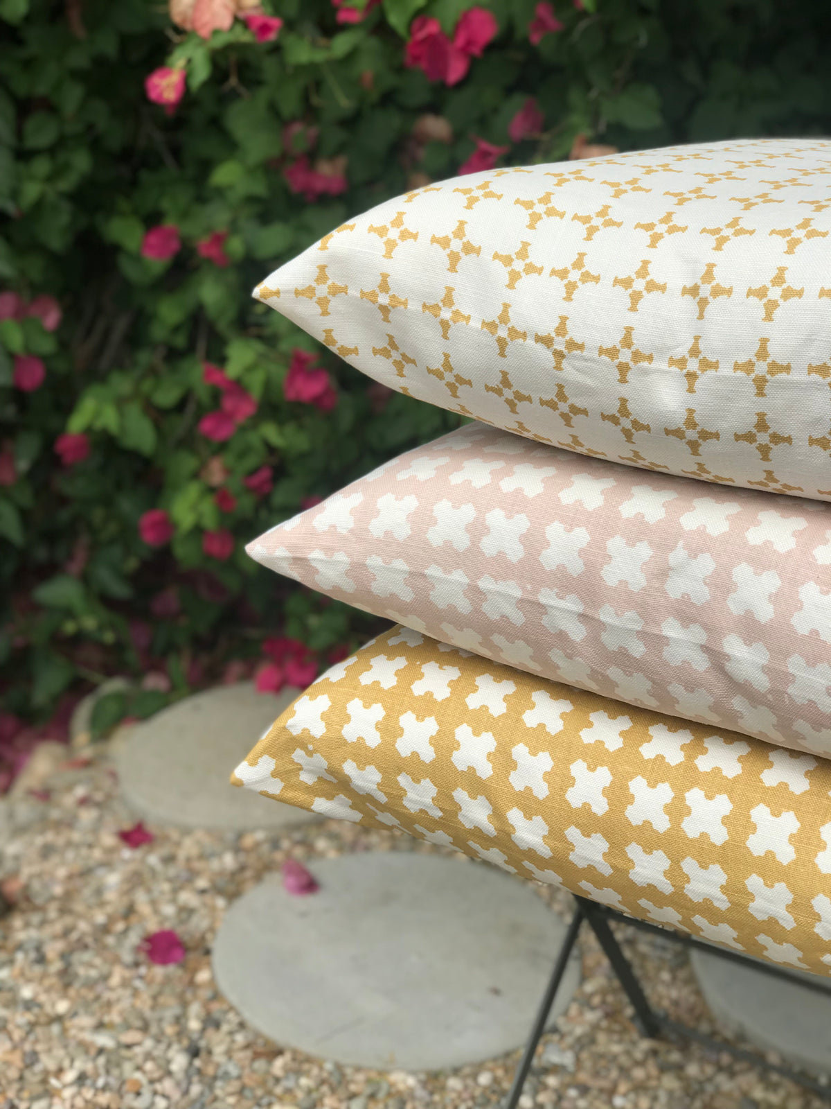 Bold, playful, and printed by hand—Greige Textiles’ linen designs bring your space to life. Visit us to explore.