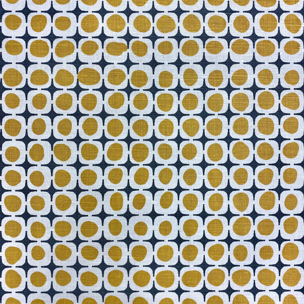 Greige Textiles Avalon — a linen fabric featuring a rhythmic geometric motif drawn from the quiet symmetry of tidal landscapes.