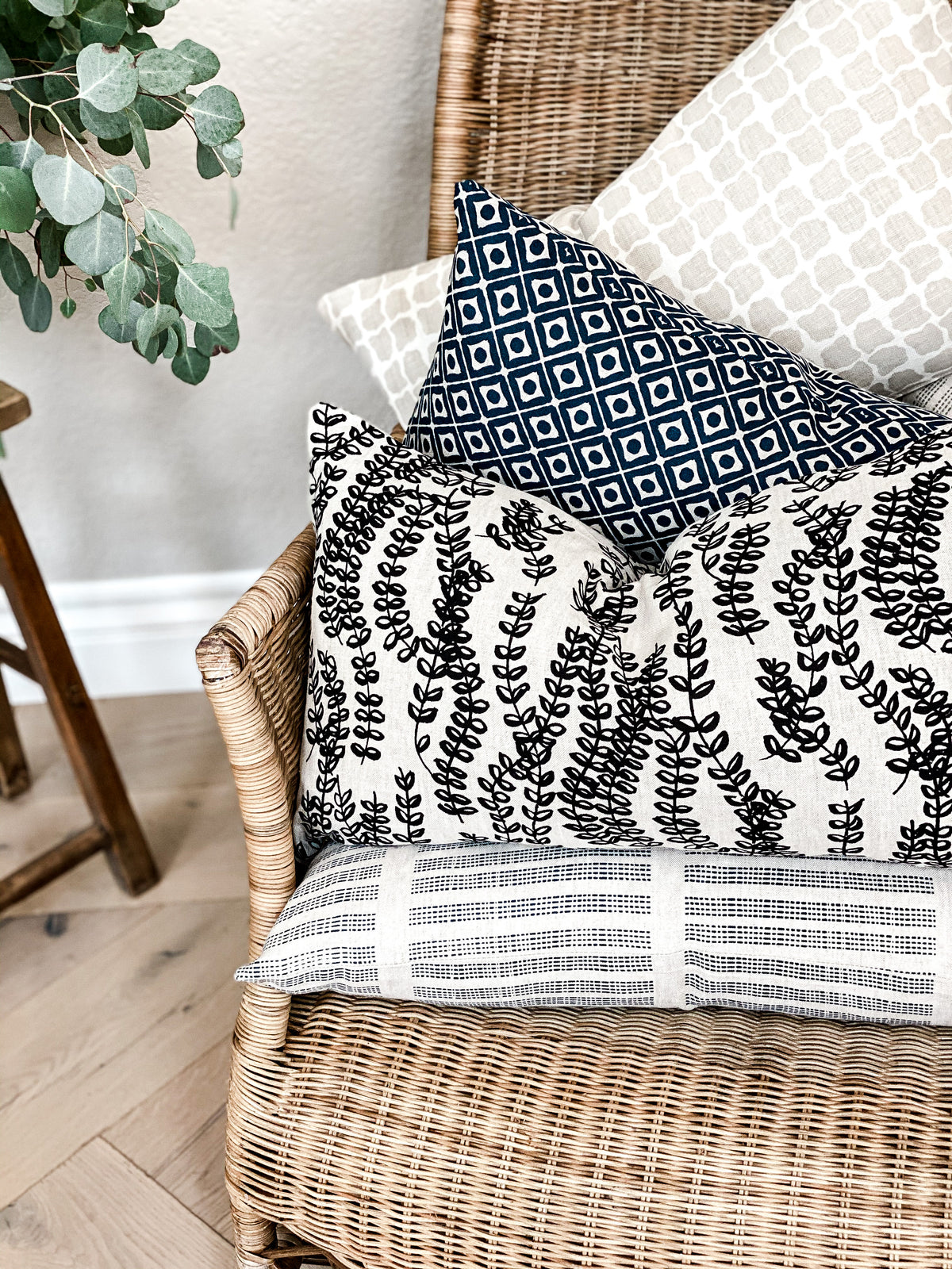 Perche by Greige Textiles – modern geometric linen pattern, hand printed for refined interiors, perfect for designers creating custom furniture and window coverings.
