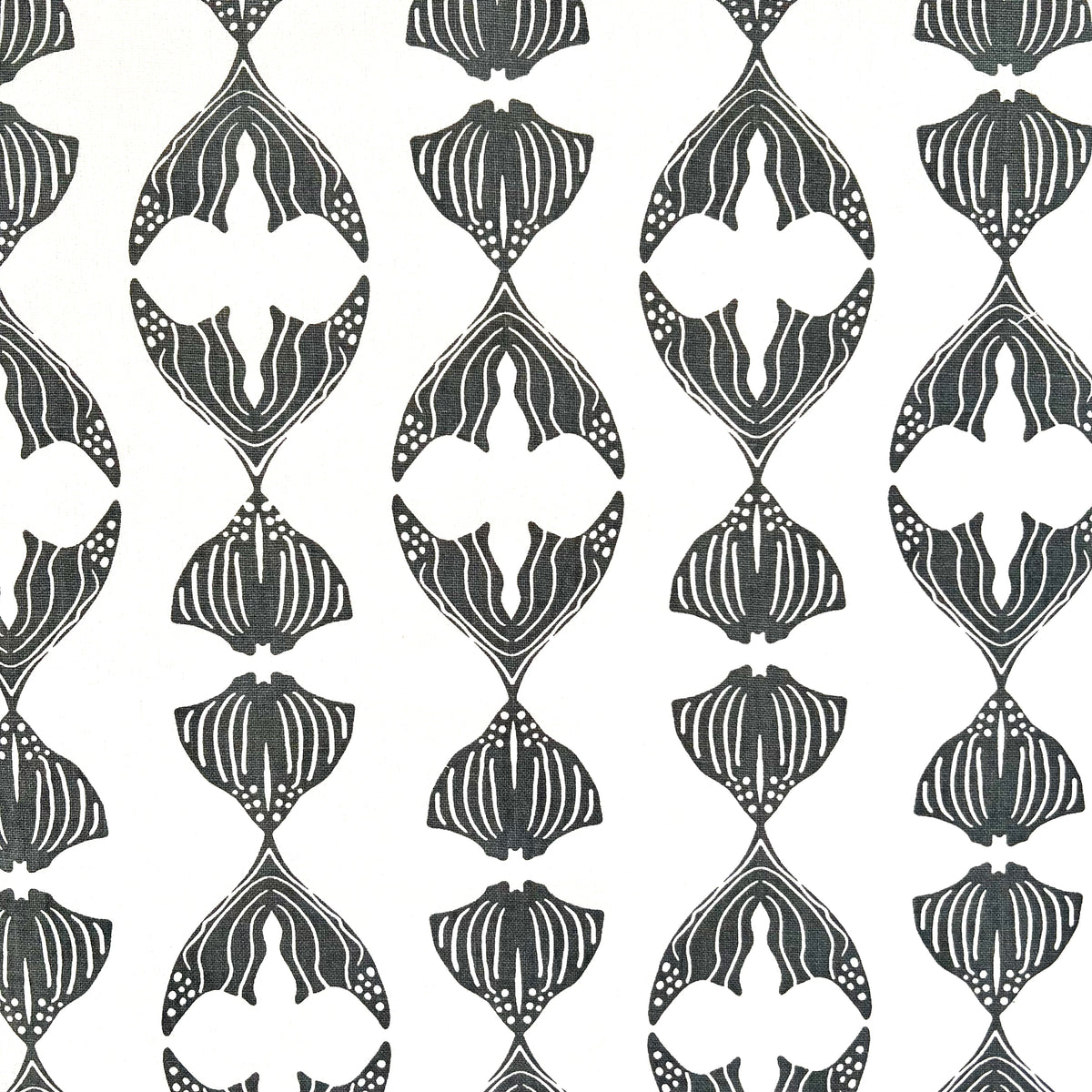 Daphne by Greige Textiles — a nature-inspired striped pattern with abstracted aquatic forms, offering subtle texture and flow for sophisticated drapery or upholstery.