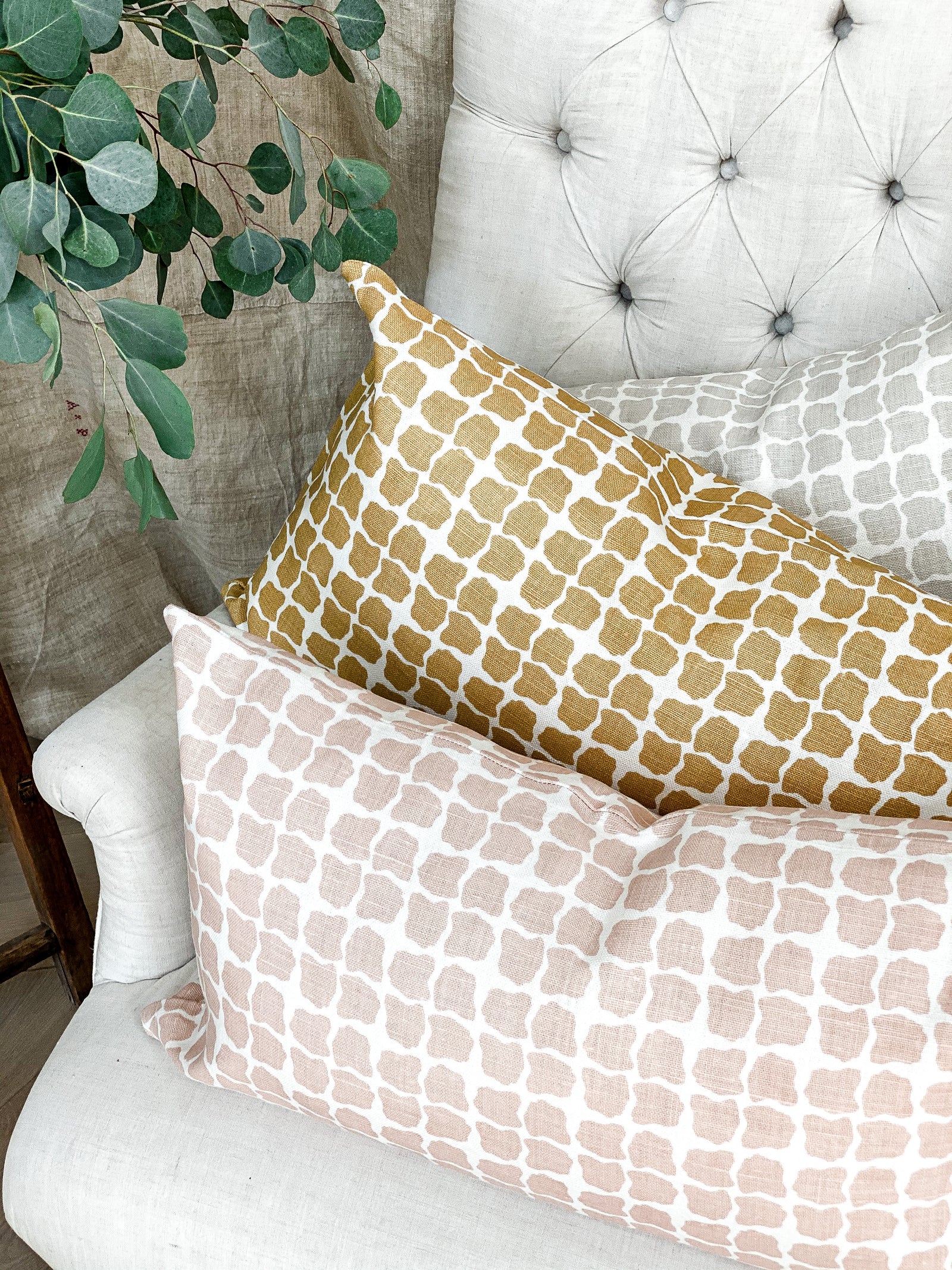 Discover new heritage patterns from Greige Textiles—hand printed on linen and perfect for interiors full of personality and charm.