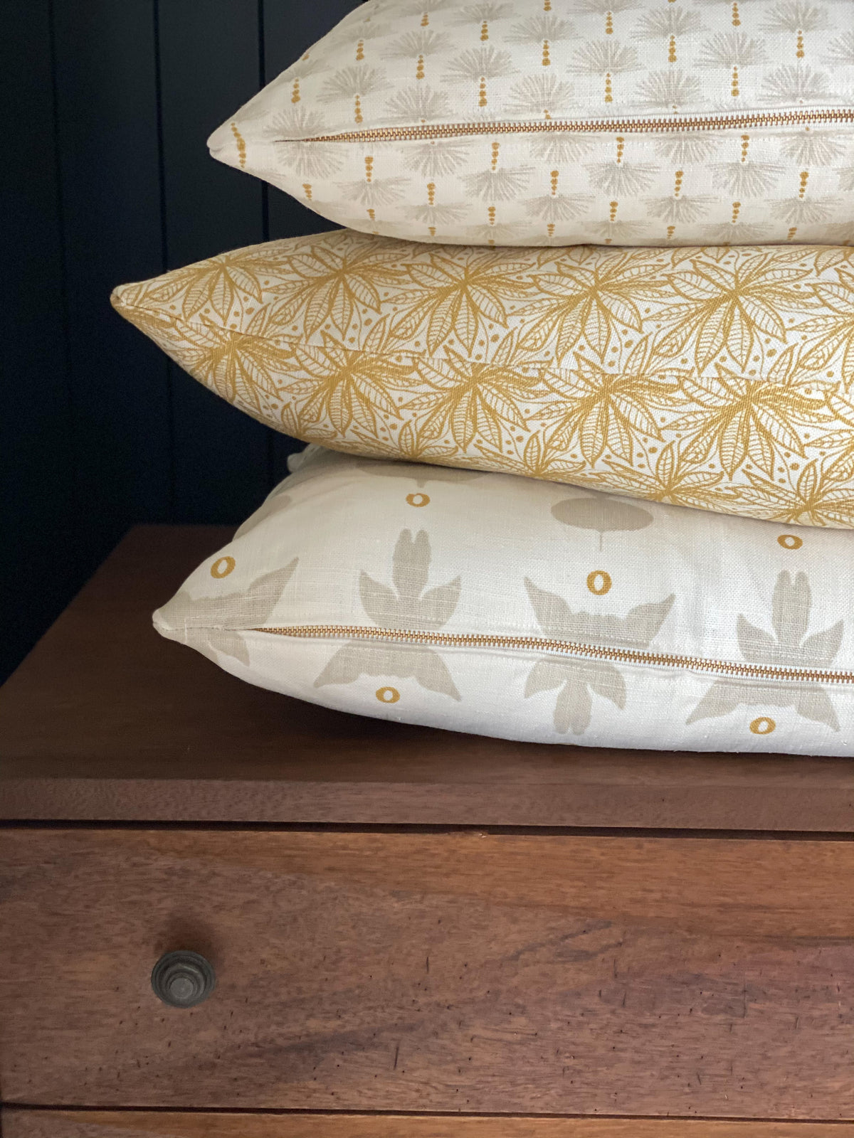 Nathalie Fabric Wheat and Heron Oyster