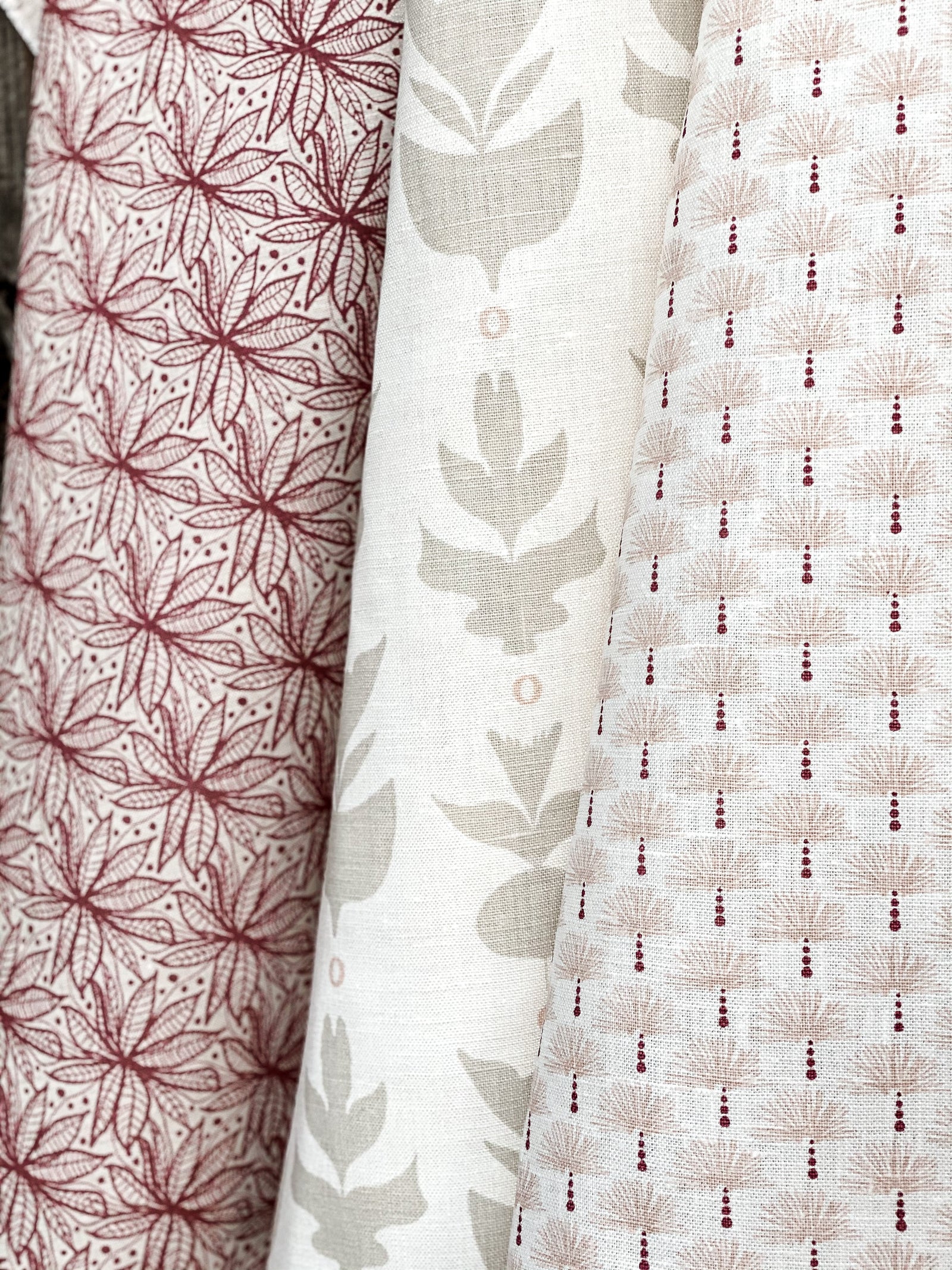 Nathalie Fabric Fig and Lipgloss on Oyster